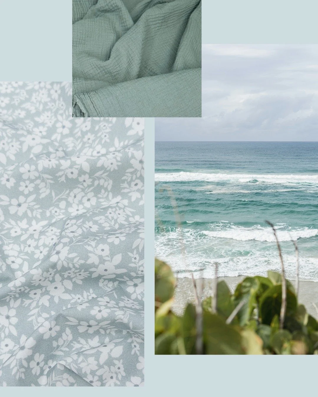 Take a breath with the calming colour palette in our Coastal Haven story. Seafoam and earthy greens inspire in botanical-inspired prints and soft, breathable textures.

#gordonfabricsltd #ss27 #springfabric #organiccotton