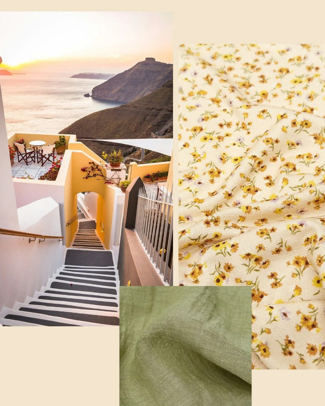 Meet your summer palette: Light Peach + Thyme. 🍑🌿 Shown in a new organic cotton poplin print alongside our airy, lightweight linen gauze.

Swipe for more coordinating fabric inspo.

#gordonfabricsltd #ss27 #fabricinspo #summerinspo #summerfabric