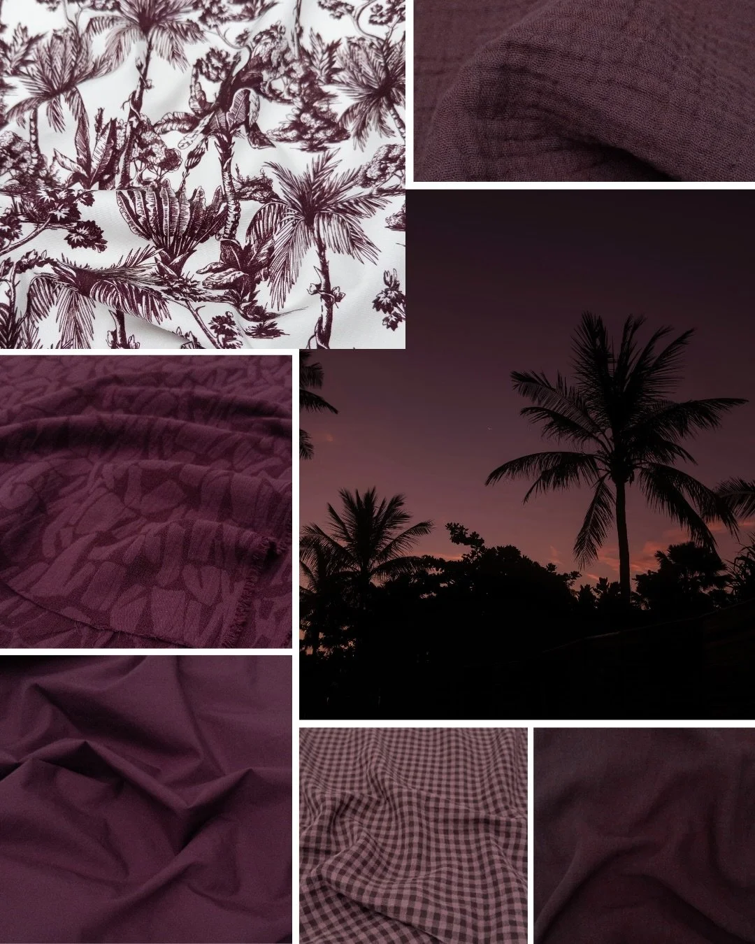 Inspired by summer sunsets, our Romance at Dusk story features rich huckleberry and pinot wine tones designed to add depth to your Spring/Summer collection.

#gordonfabricsltd #ss27 #fabricinspo