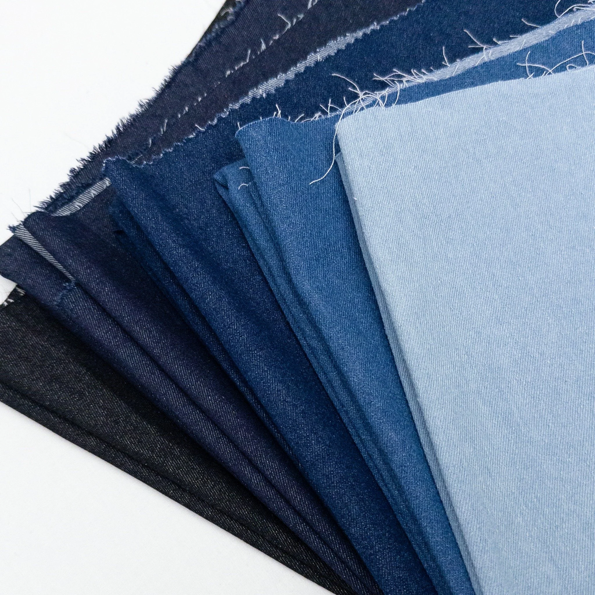 Our popular 6 oz. denim, Merritt, is available in new colours! 🧵

This is a 100% cotton denim twill&mdash;ideal for pants and classic button-down shirts.

Now restocked: Chambray, and newly available in Black. 
Coming soon: Indigo restock and our ne