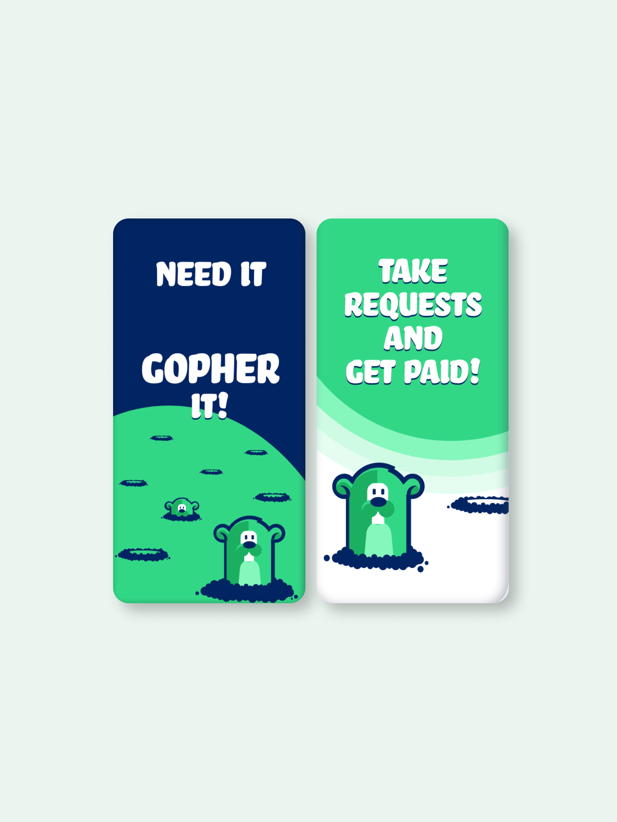 Updating the visuals for Gopher + GopherGo, a task app