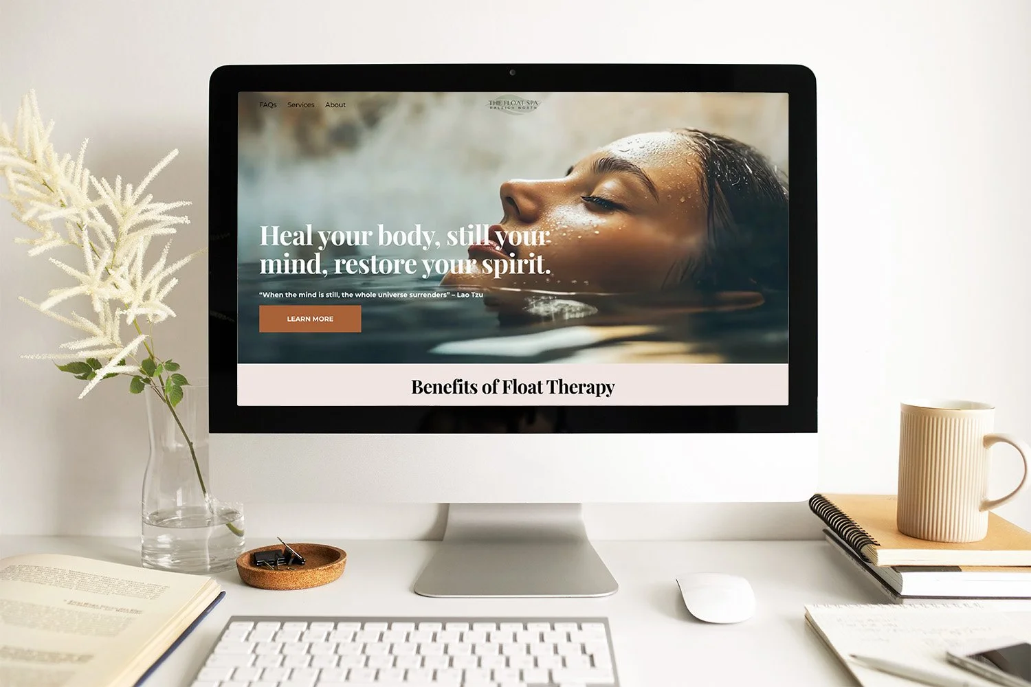 North Raleigh Float Spa: web design and branding