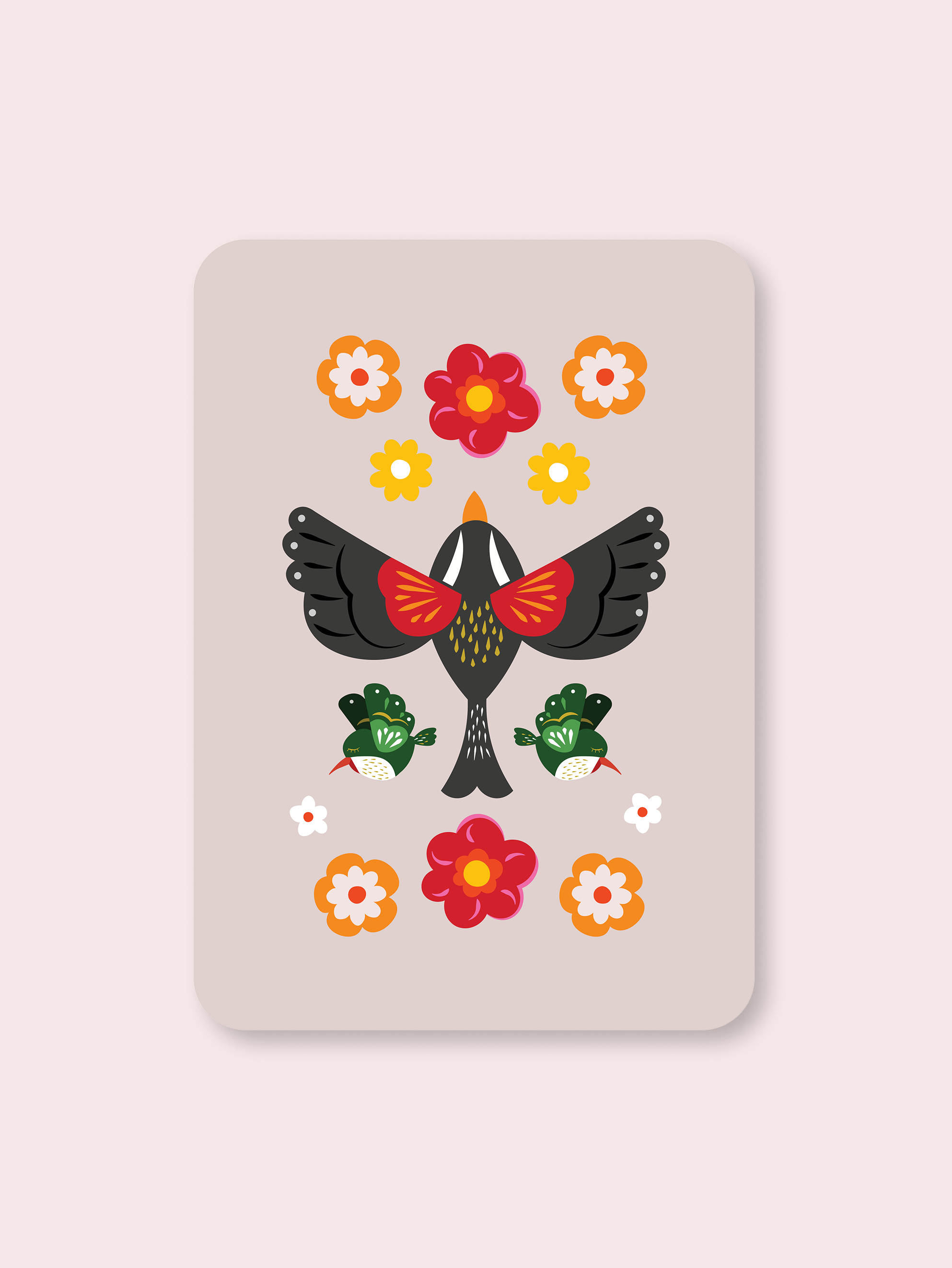 Illustrations of flowers and birds from La Isla Del Encanto