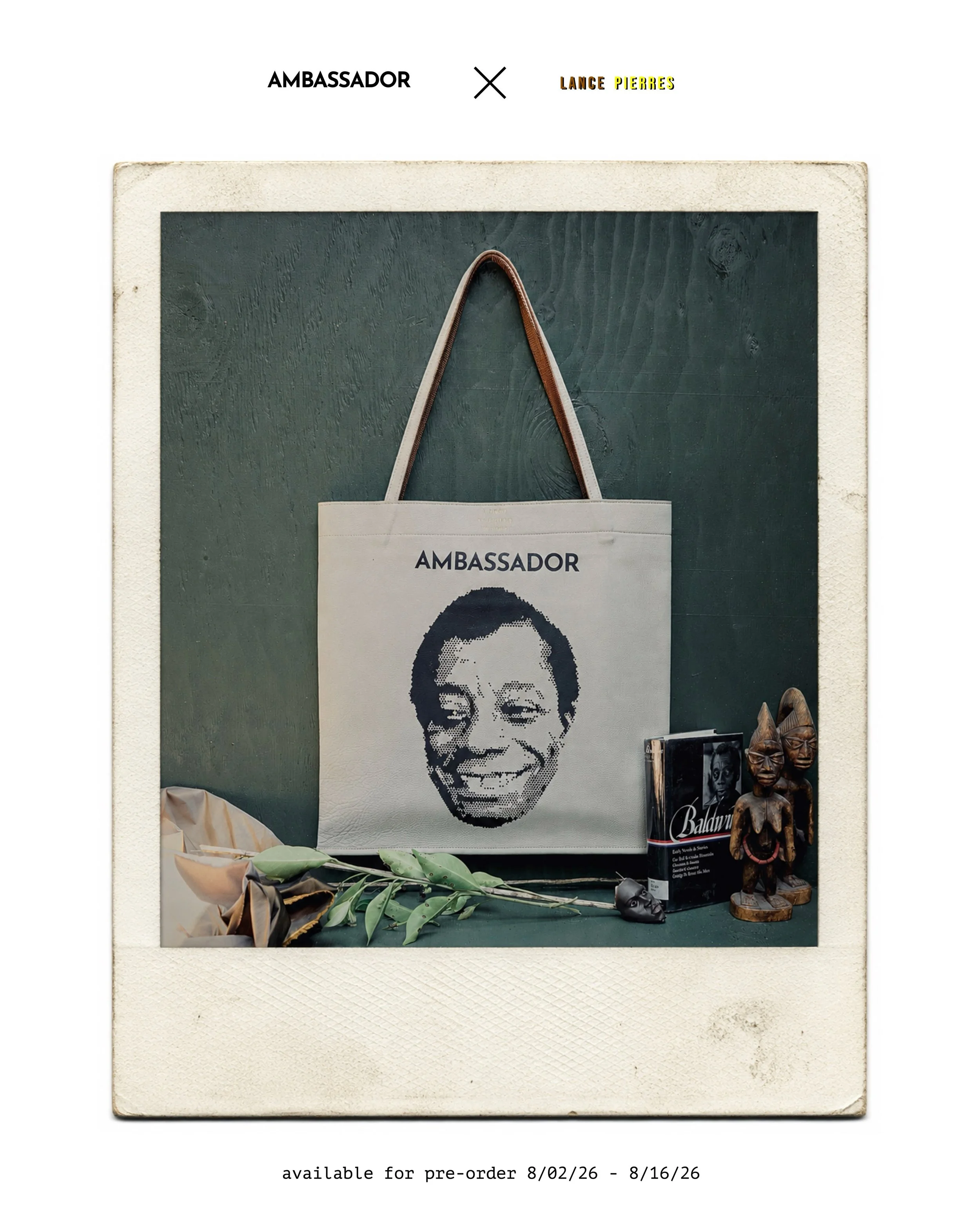 In celebration of James Baldwin&rsquo;s birthday,
The AMBASSADOR &times; LANCE PIERRES &ldquo;Jimmy&rdquo; Edition Varsituile is now available for preorder via clicking the link in our bio to visit www.LANCEPIERRES.com.

Created in collaboration with