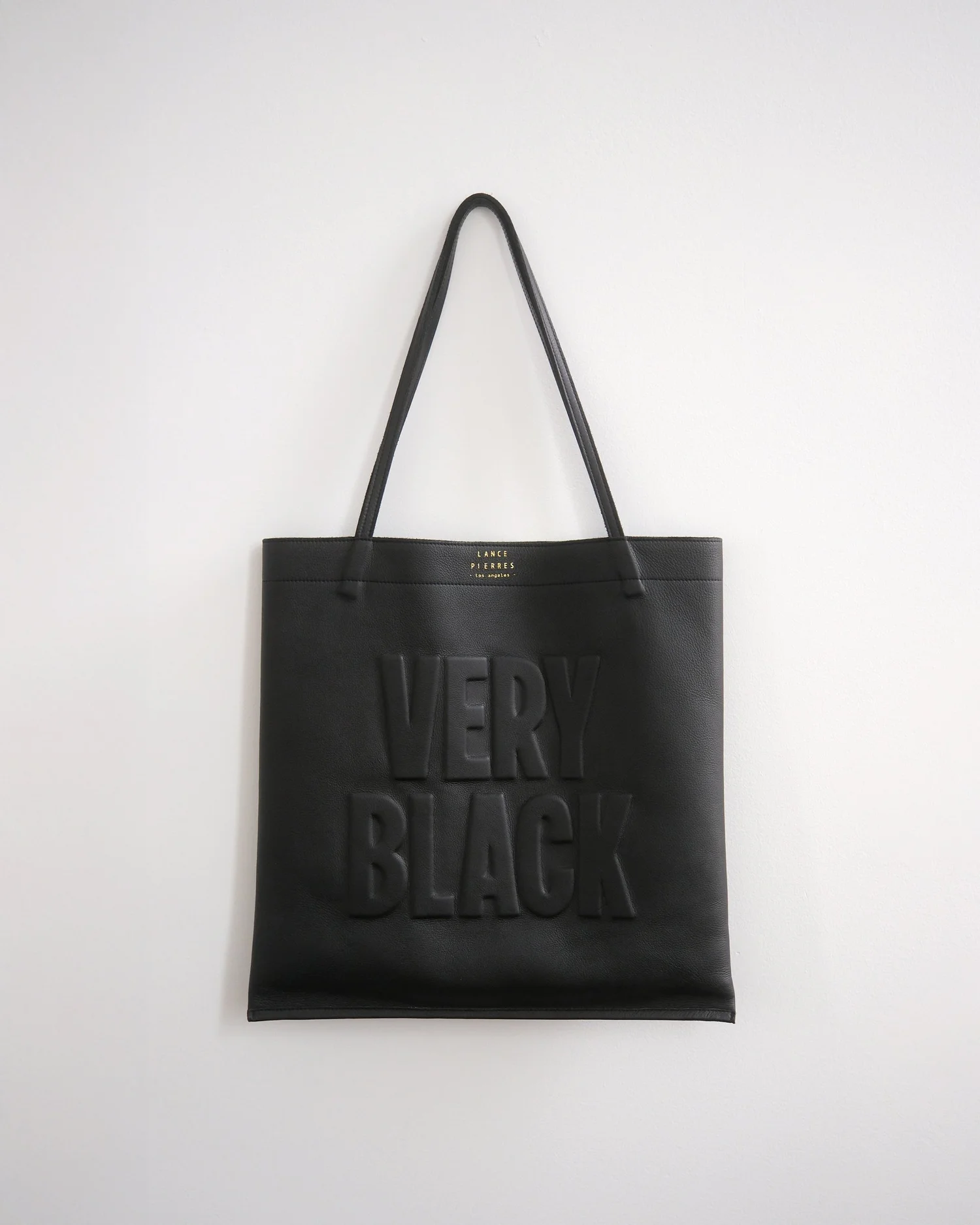 peletuille very black leather tote bag — LANCEPIERRES