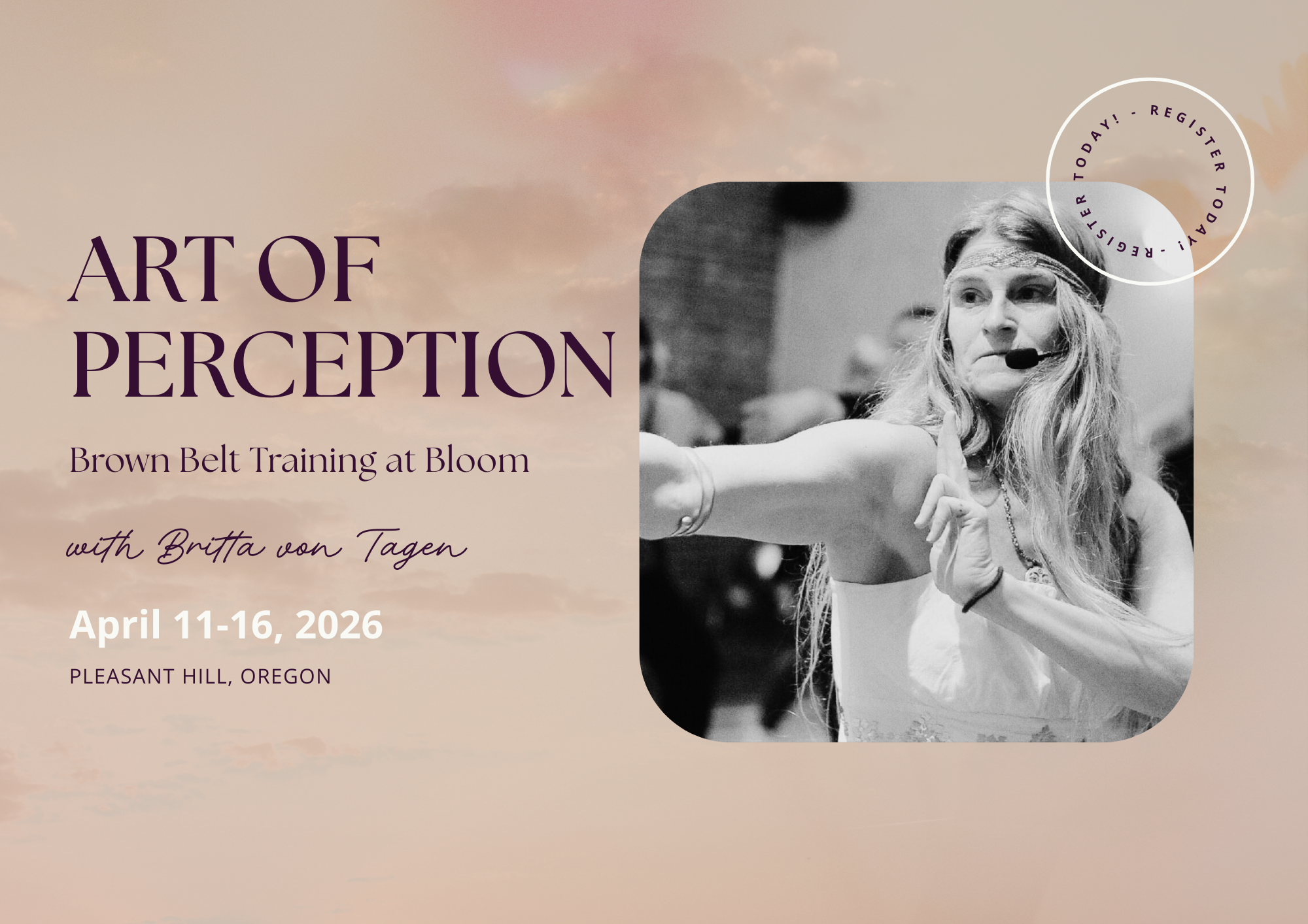 Brown Belt Art of Perception at Bloom