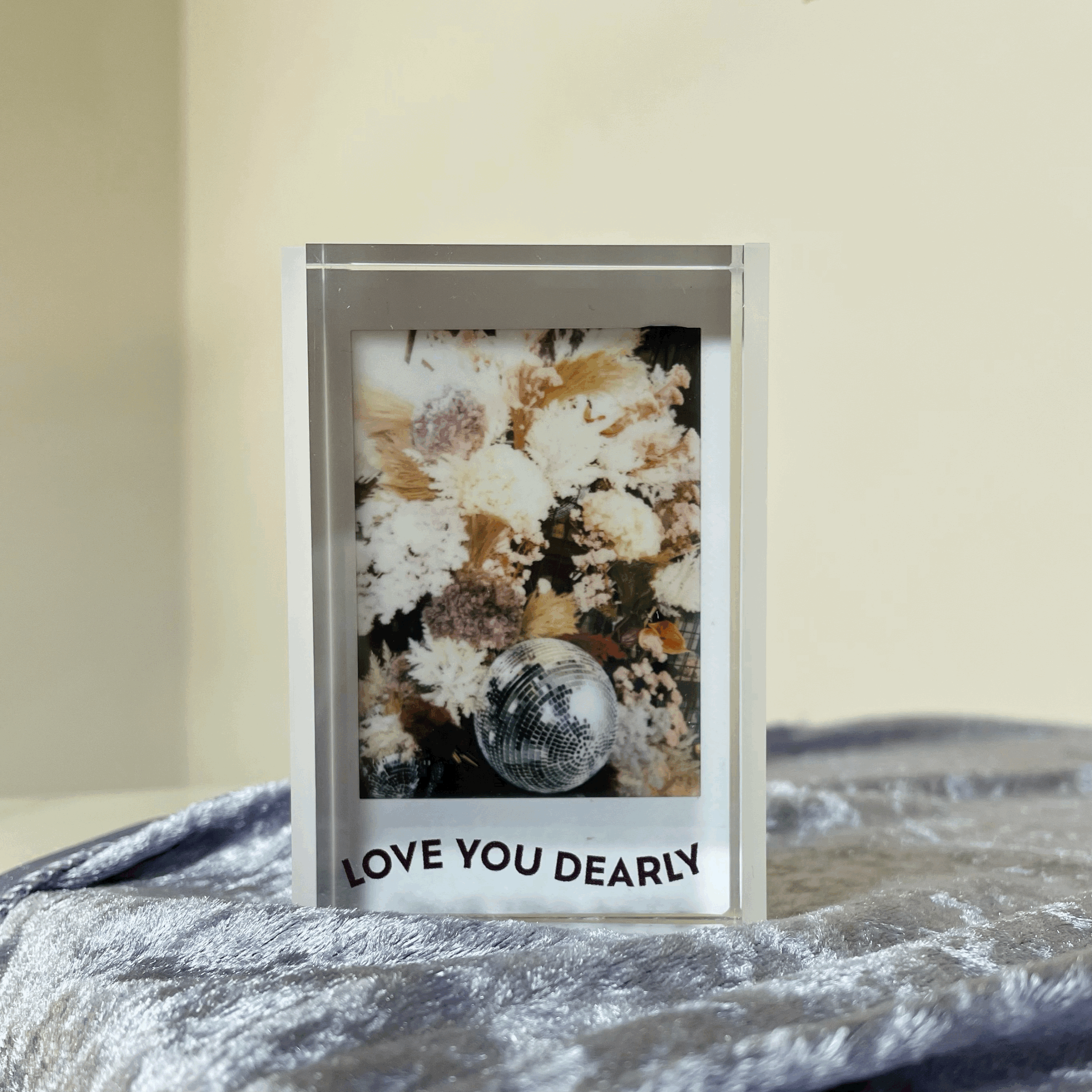 Polaroid 'Love You Dearly' Acrylic Frame
