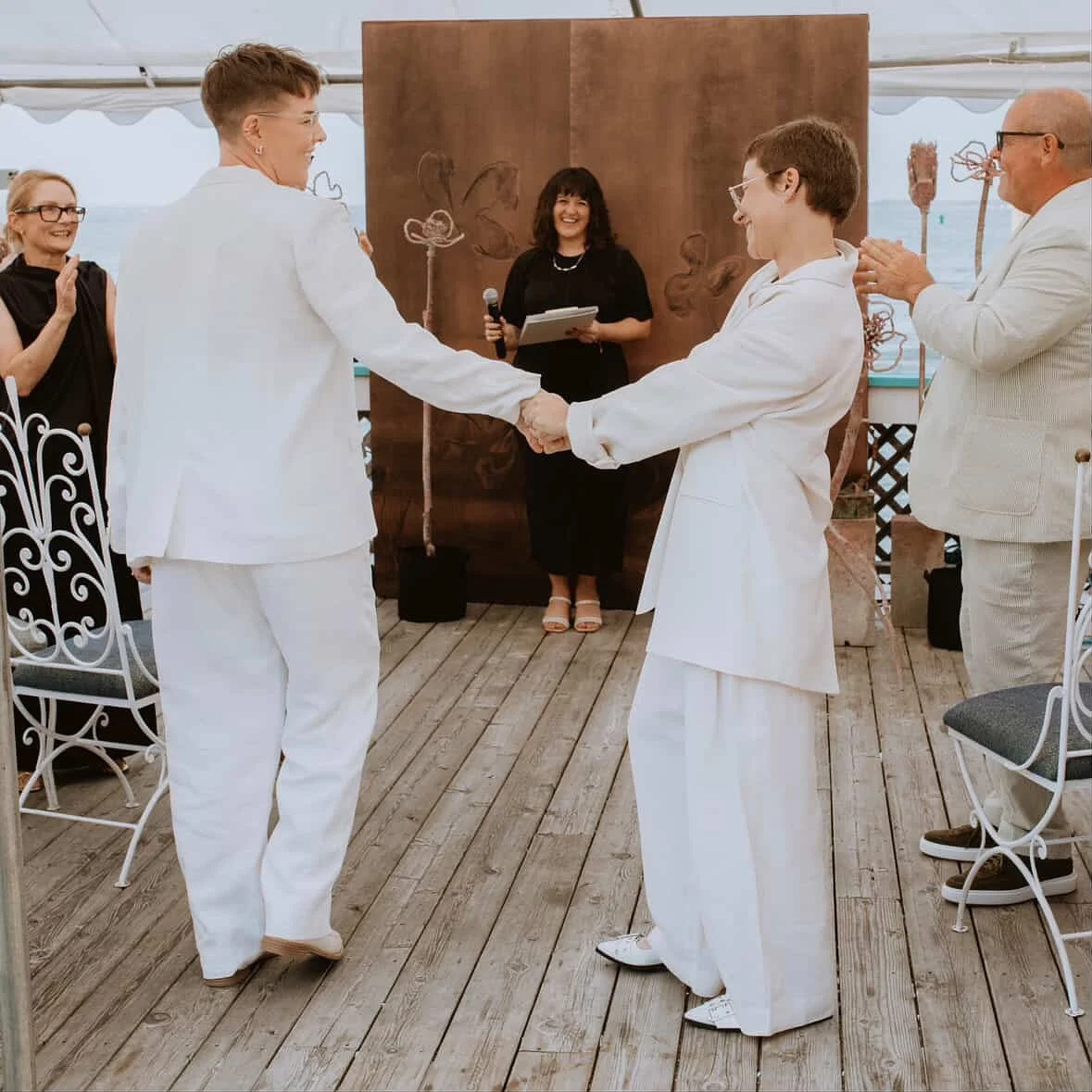 Just remembered that last September I married all my friends. That was fun and cute.

(Happy anniversary TODAY to @tessmicciche + @mattyfastball!)