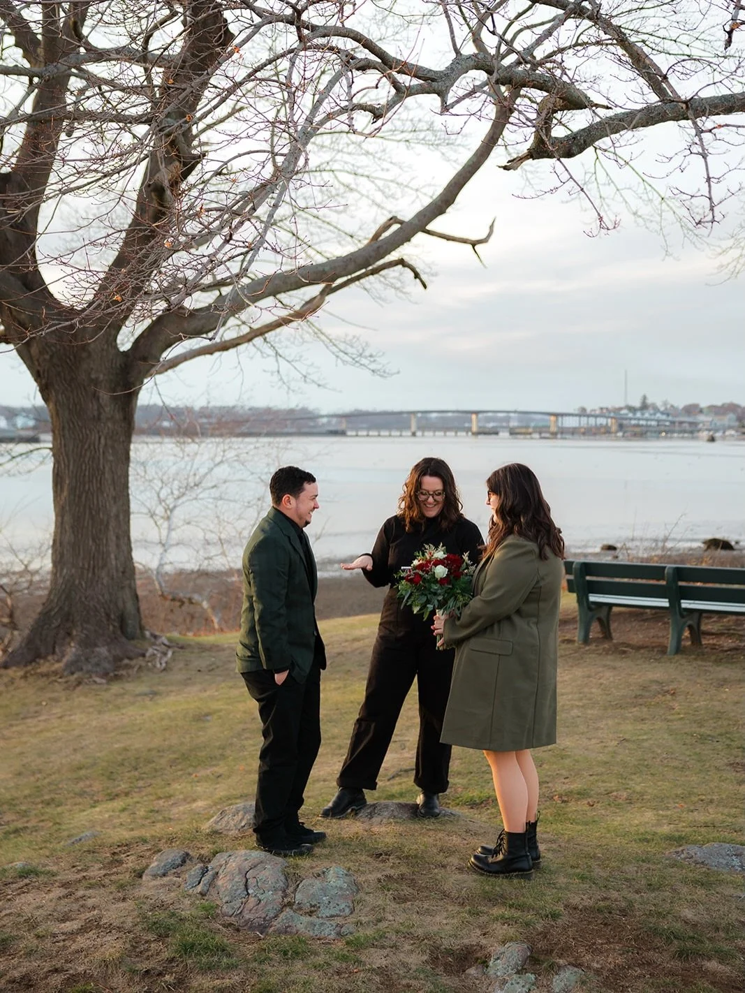 Happy first anniversary to Allison + Jeremy! Can&rsquo;t believe it&rsquo;s been a whole year since we were freezing + giggling through their Salem Willows elopement ❄️ &hearts;️ 

📸 @byjullian for @lensymichelle