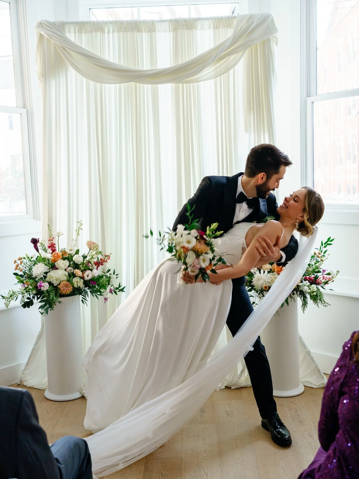 Ana Clara + Gabriel + a perfect winter day in Somerville ❄️💕

Photography @sravya.photo 
Styling + Coordination @dearly.studio 
Venue: The Annex at @julietunionsq 
Florals @lupine_flower_company 
Hair + Makeup @valen_makeupbox