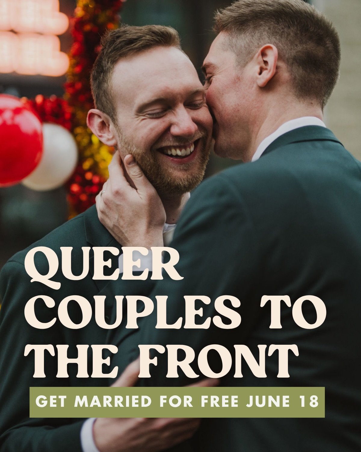 To celebrate Pride and the launch of SATURATED, @amandamacchiaphoto and @studiobyamp are teaming up with @dearly.studio to officiate free ceremonies for 3 LGBTQIA2S+ couples on June 18th at Bow Market in Somerville.

That&rsquo;s a Quickie ceremony b