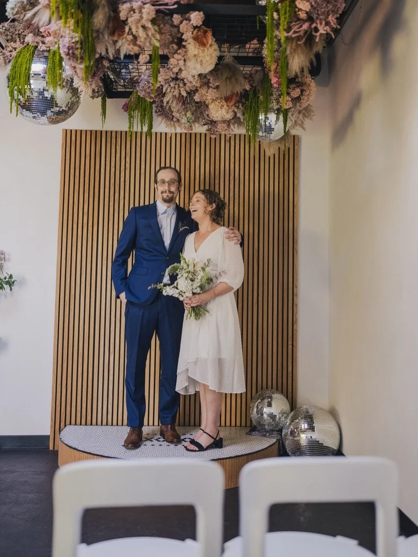 Kinda chic to get married steps from where you shared your first kiss! Chloe + Curran met at a Grateful Dead cover band show in Union Square over a decade ago. It felt right to return on their wedding day 💕 

Photos: @amandamacchiaphoto 
Package: Un