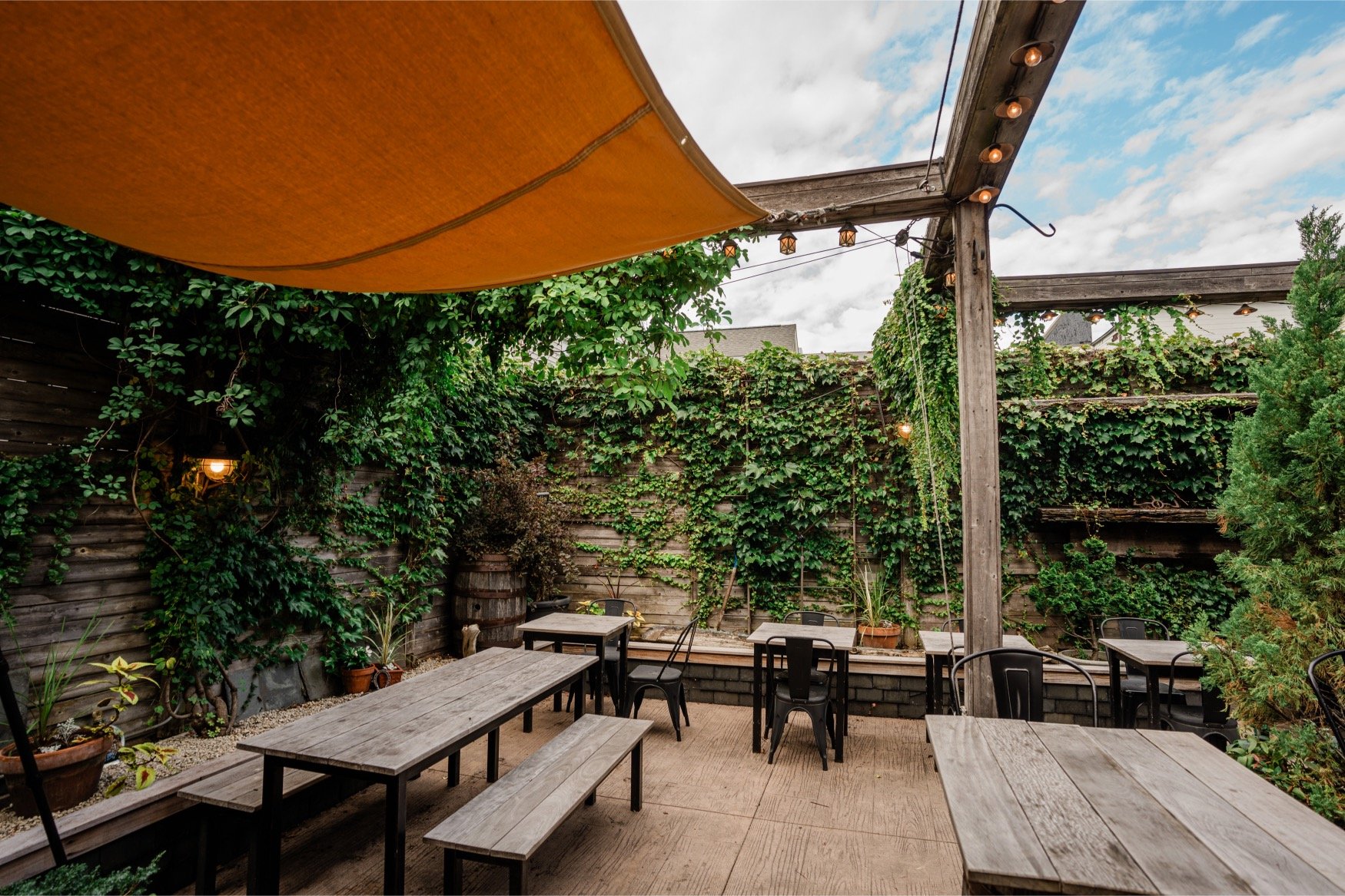 Satellite's beer garden