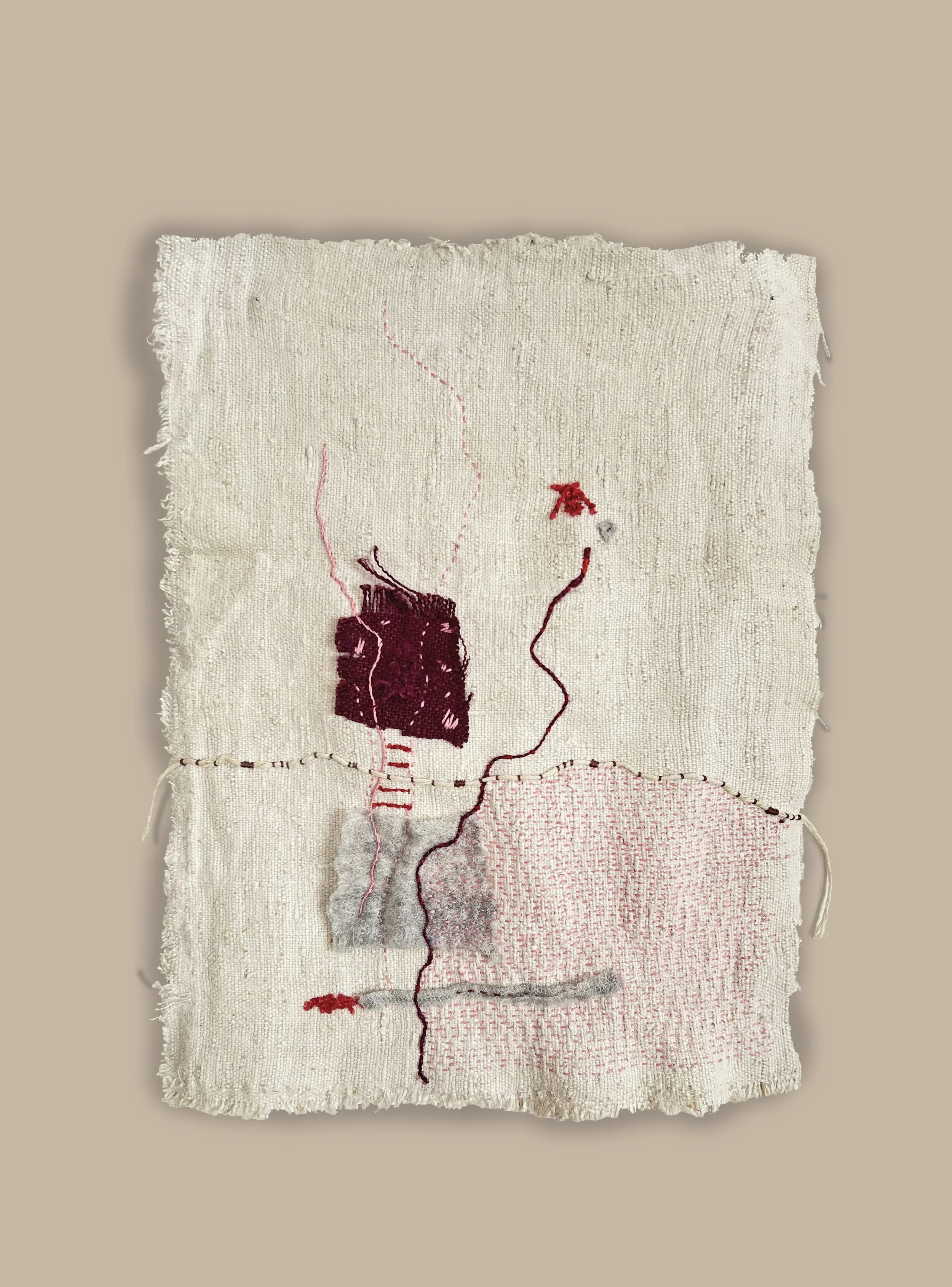 Bordado sobre lino 35*30 cm