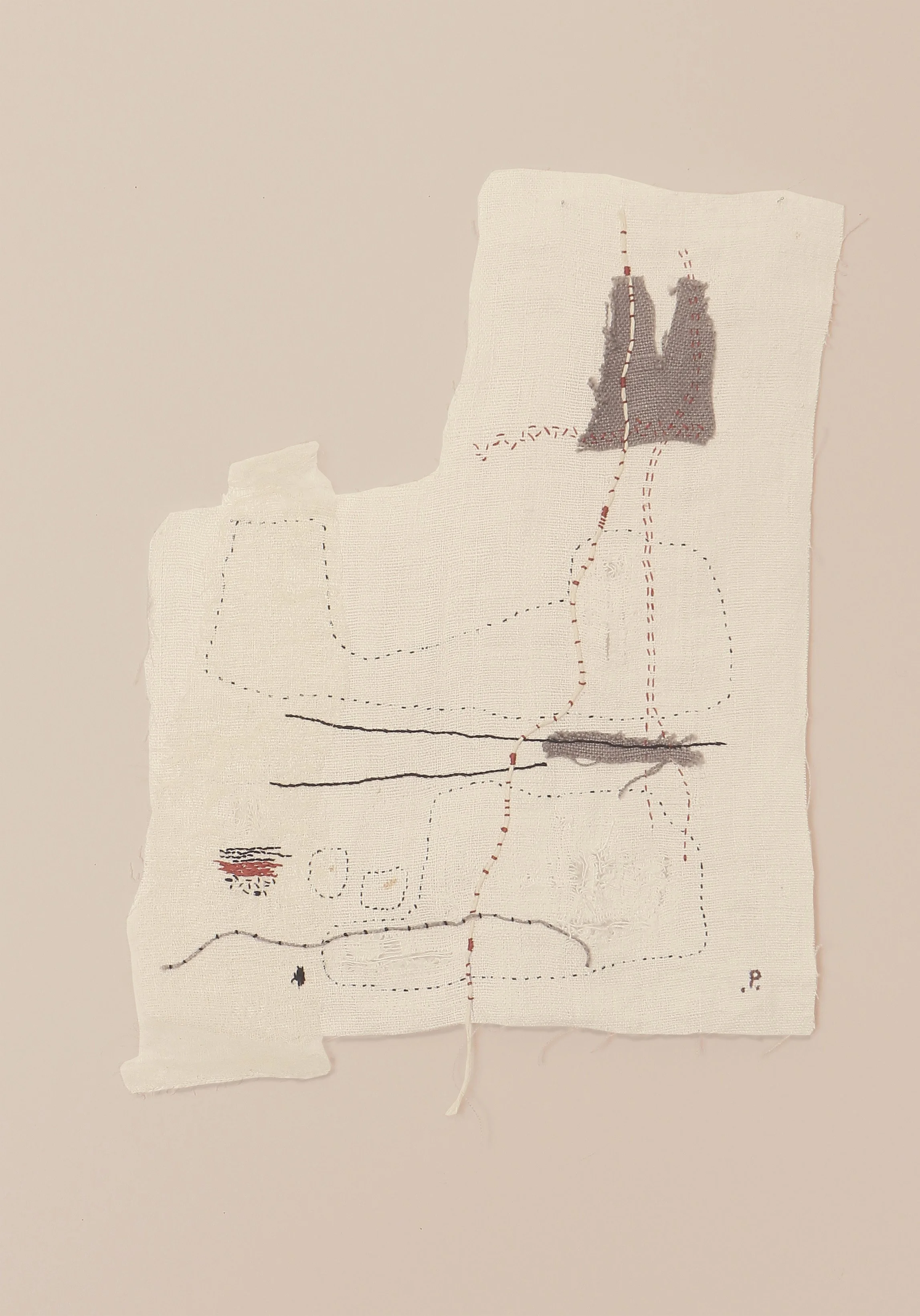 Bordado sobre lino 35*30 cm