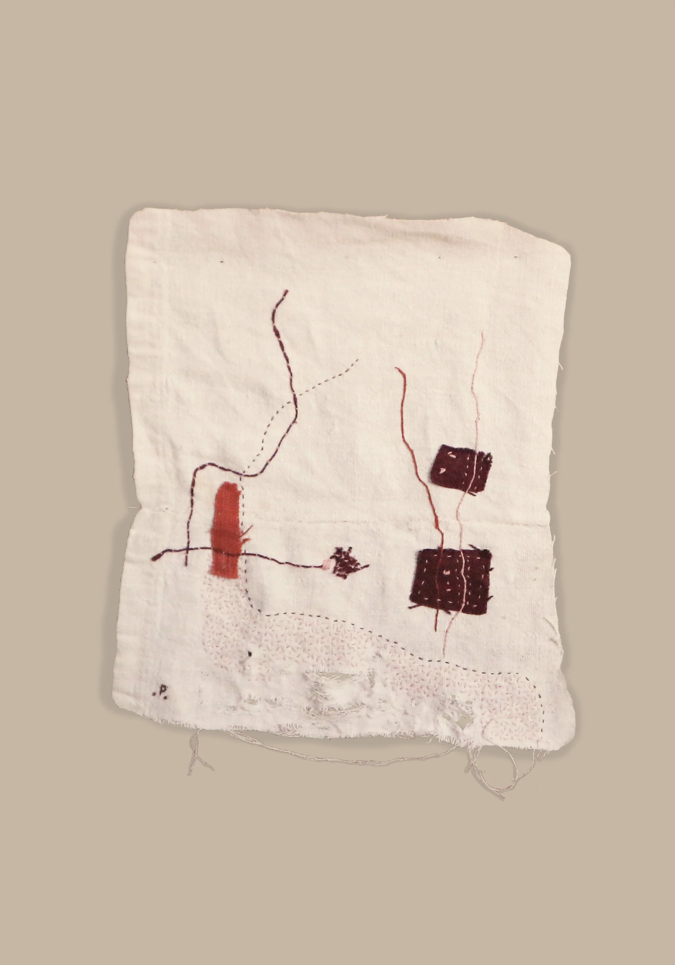 Bordado sobre lino 35*30 cm