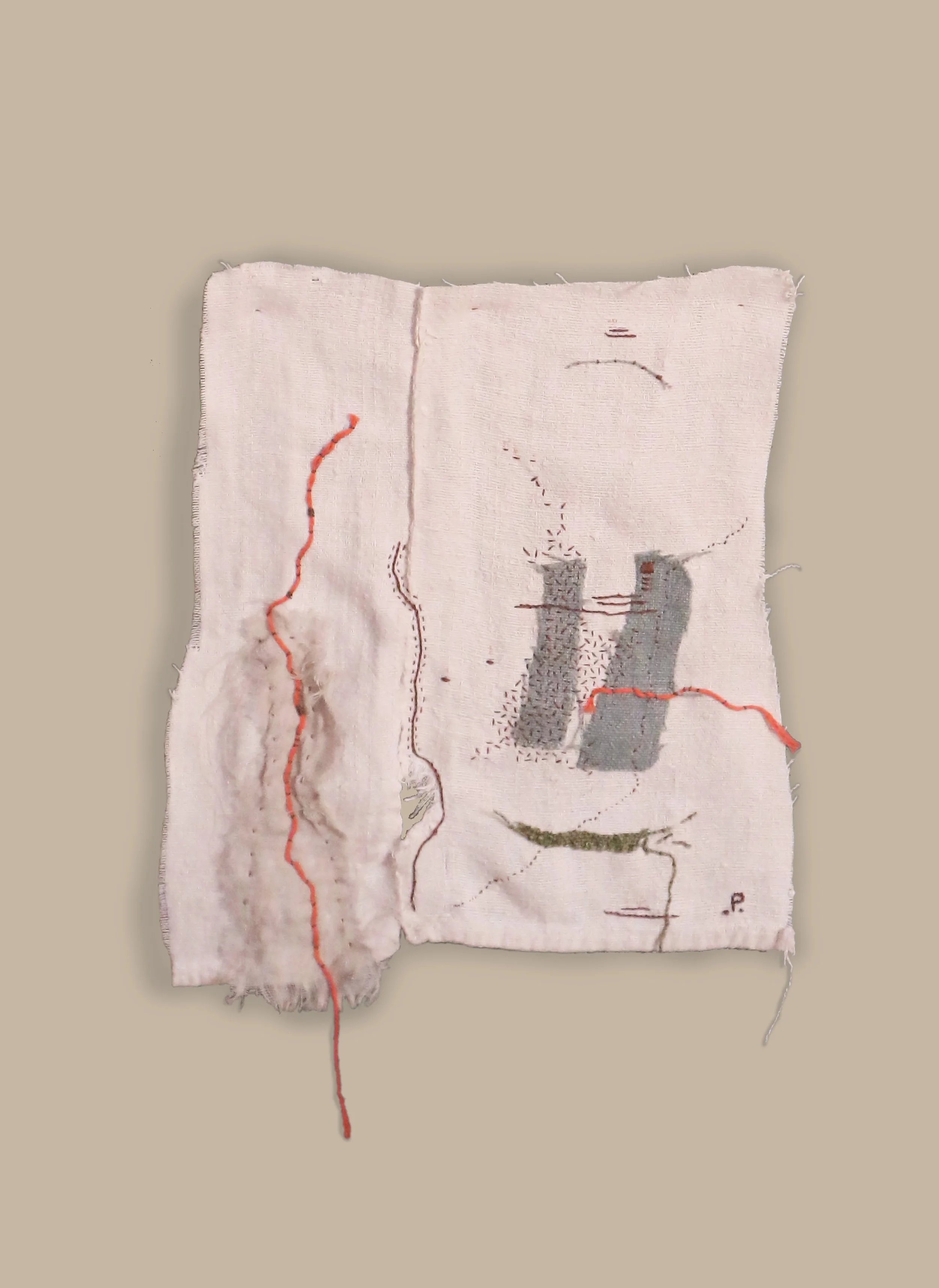 Bordado sobre lino 35*30 cm