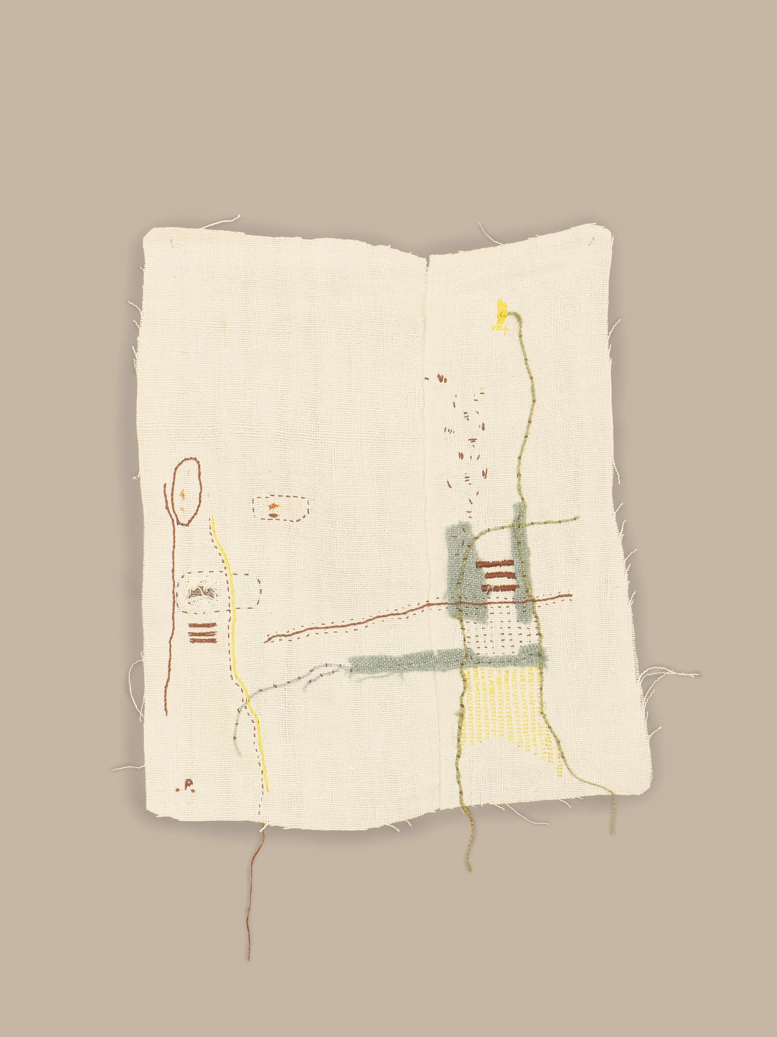 Bordado sobre lino 35*30 cm