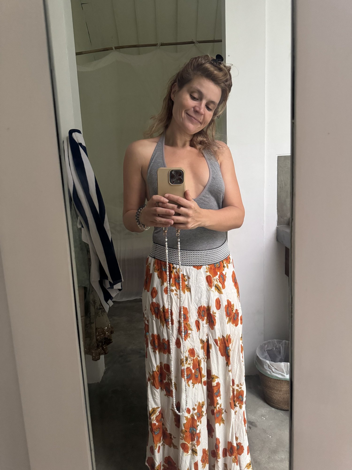 Steffi Grube unterwegs, Spiegel-Selfie