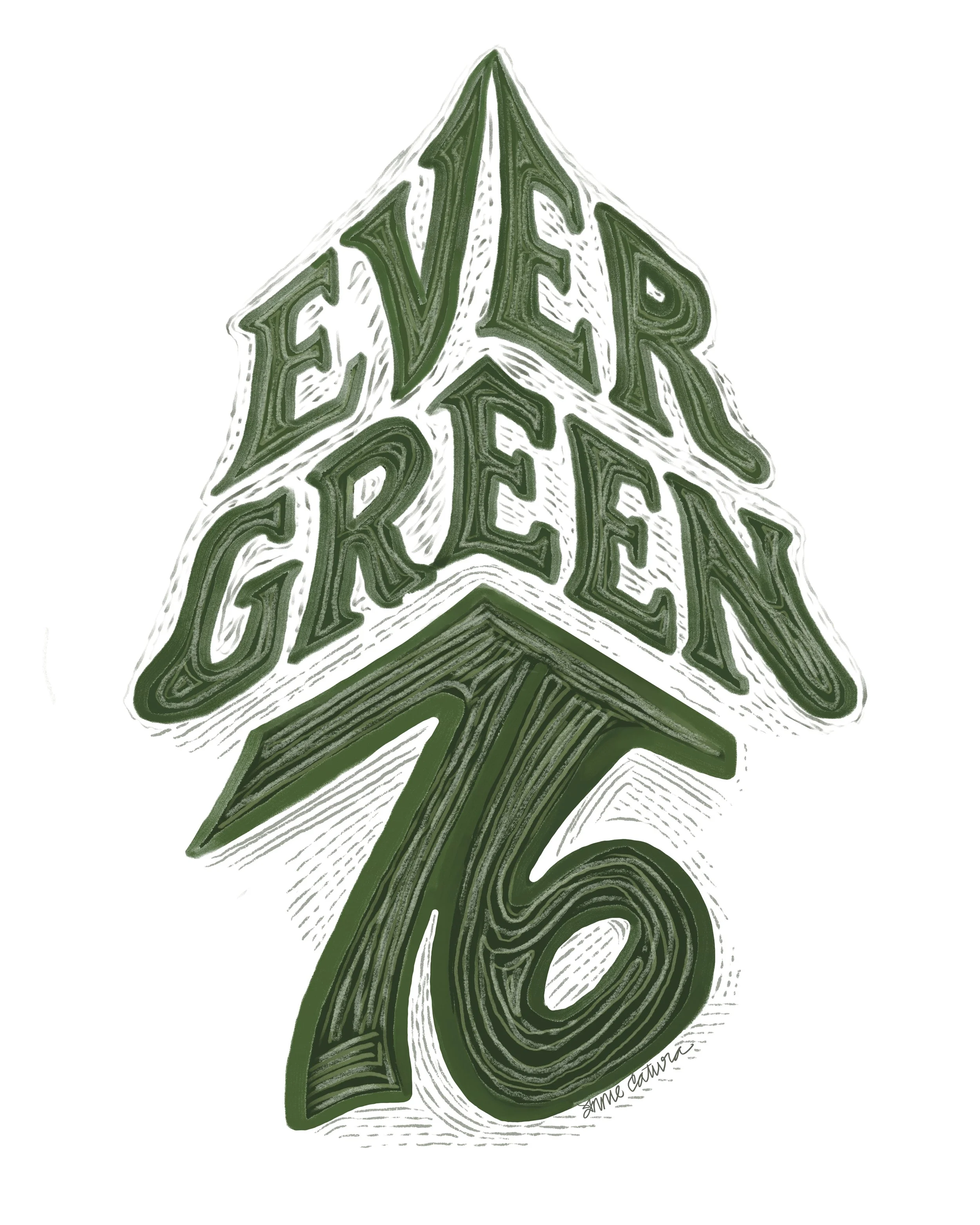 What Evergreen buried in 1976