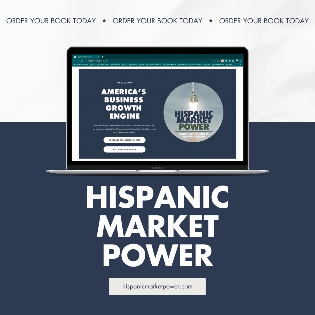 I decided to write this book with three main intentions in mind:⁠
⁠
1) I want to help corporations grow their businesses by tapping into the power of the Hispanic segment. ⁠
⁠
2) I hope my experience can inspire the current and the next generations o