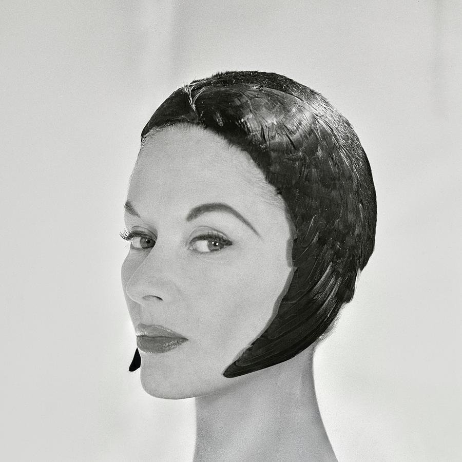 Lisa Fonssagrives-penn In A Black Feathered Hat, Vogue, September 1954