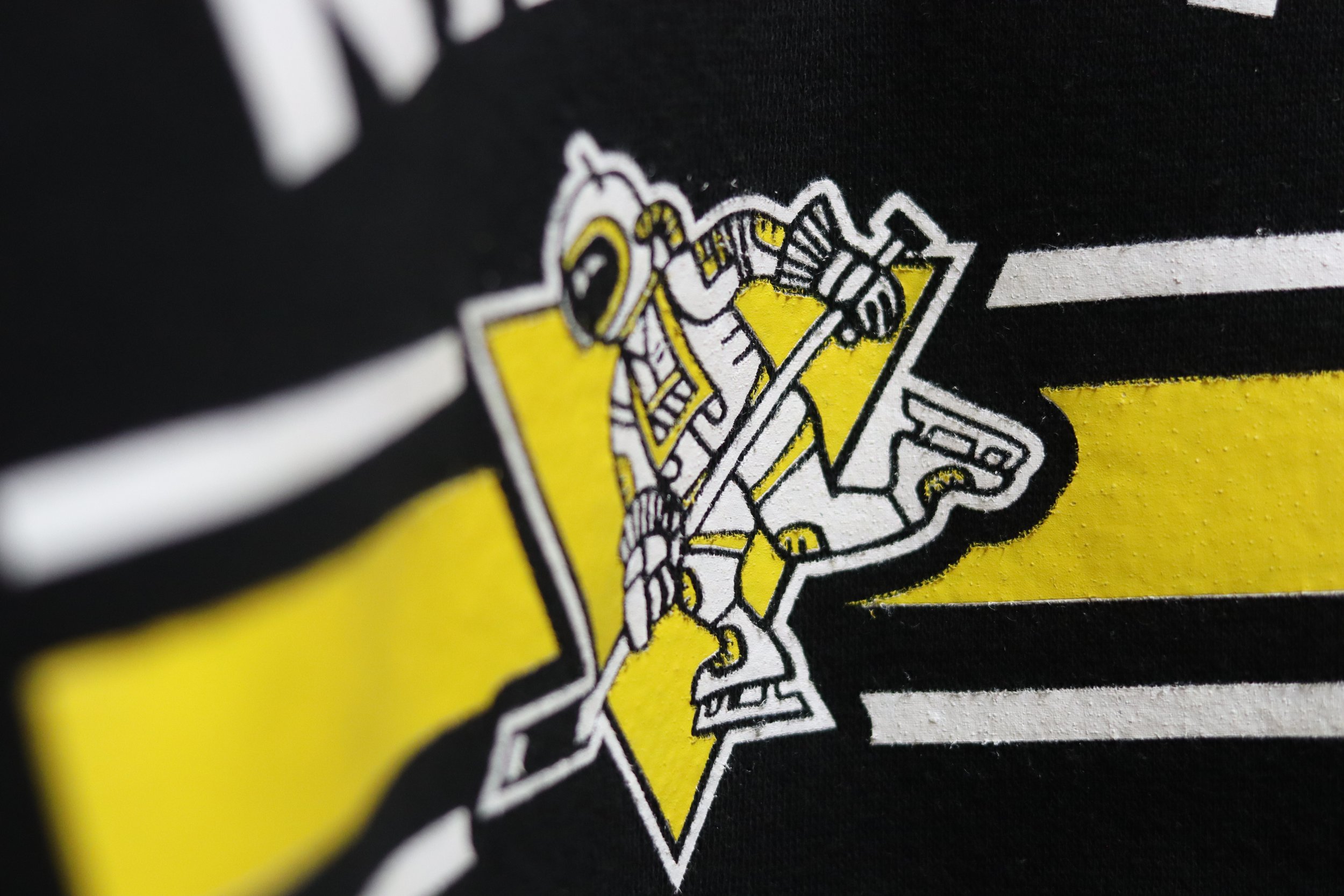 Close up picture of a screen printed logo