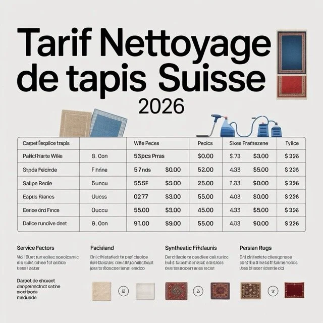 Tarif nettoyage de tapis Suisse