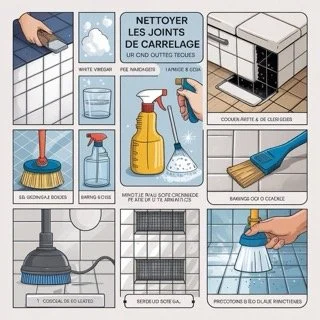 Nettoyer les joints de carrelage : techniques, produits et prévention des taches
