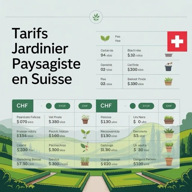Tarifs d’un jardinier paysagiste en Suisse : prix et coûts réels