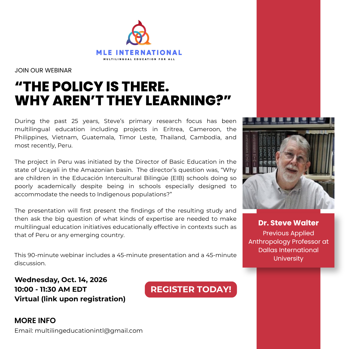OCTOBER WEBINAR — “The policy is there.&nbsp;Why aren’t they learning?”
