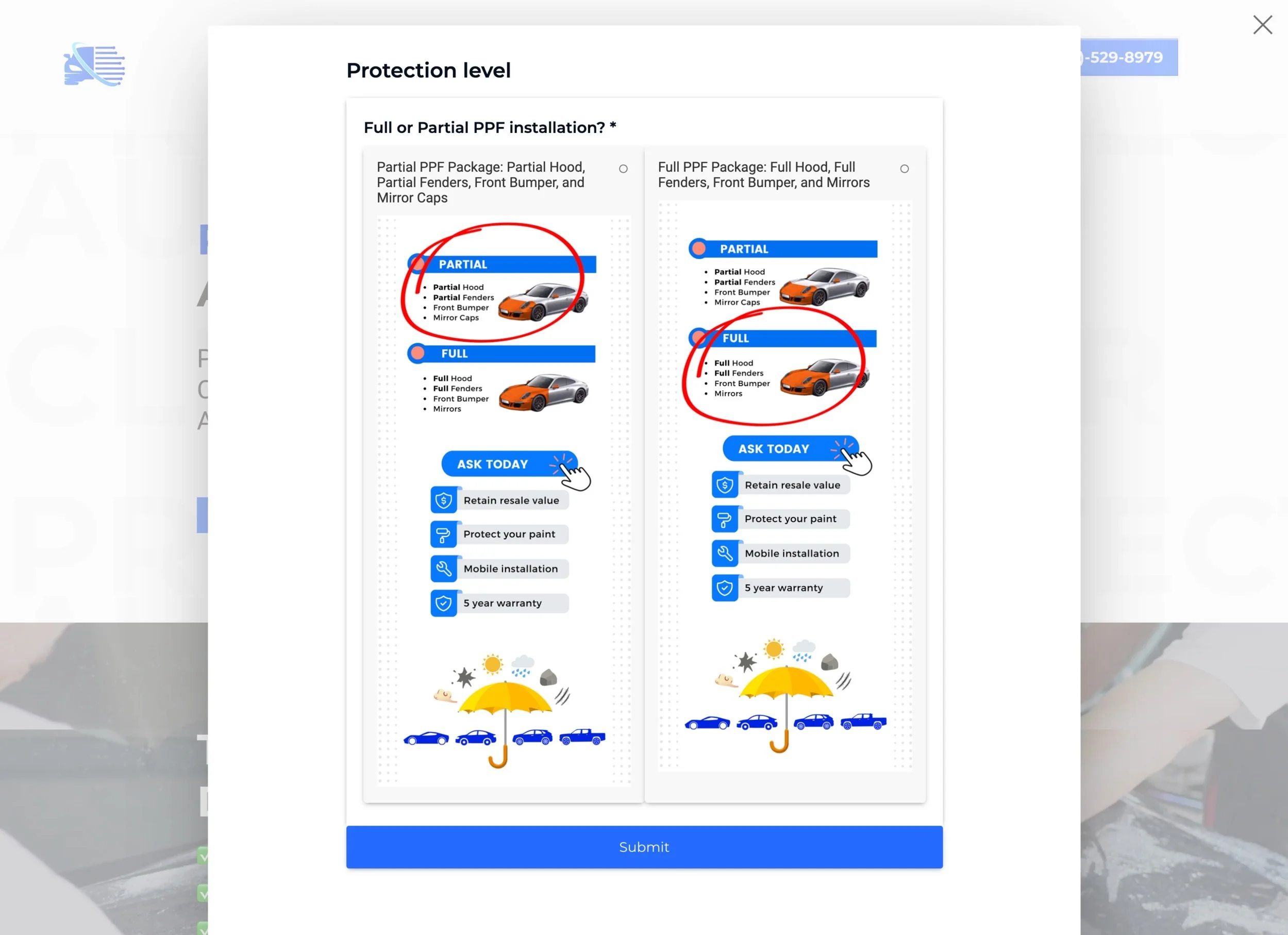 ACP instant quote form