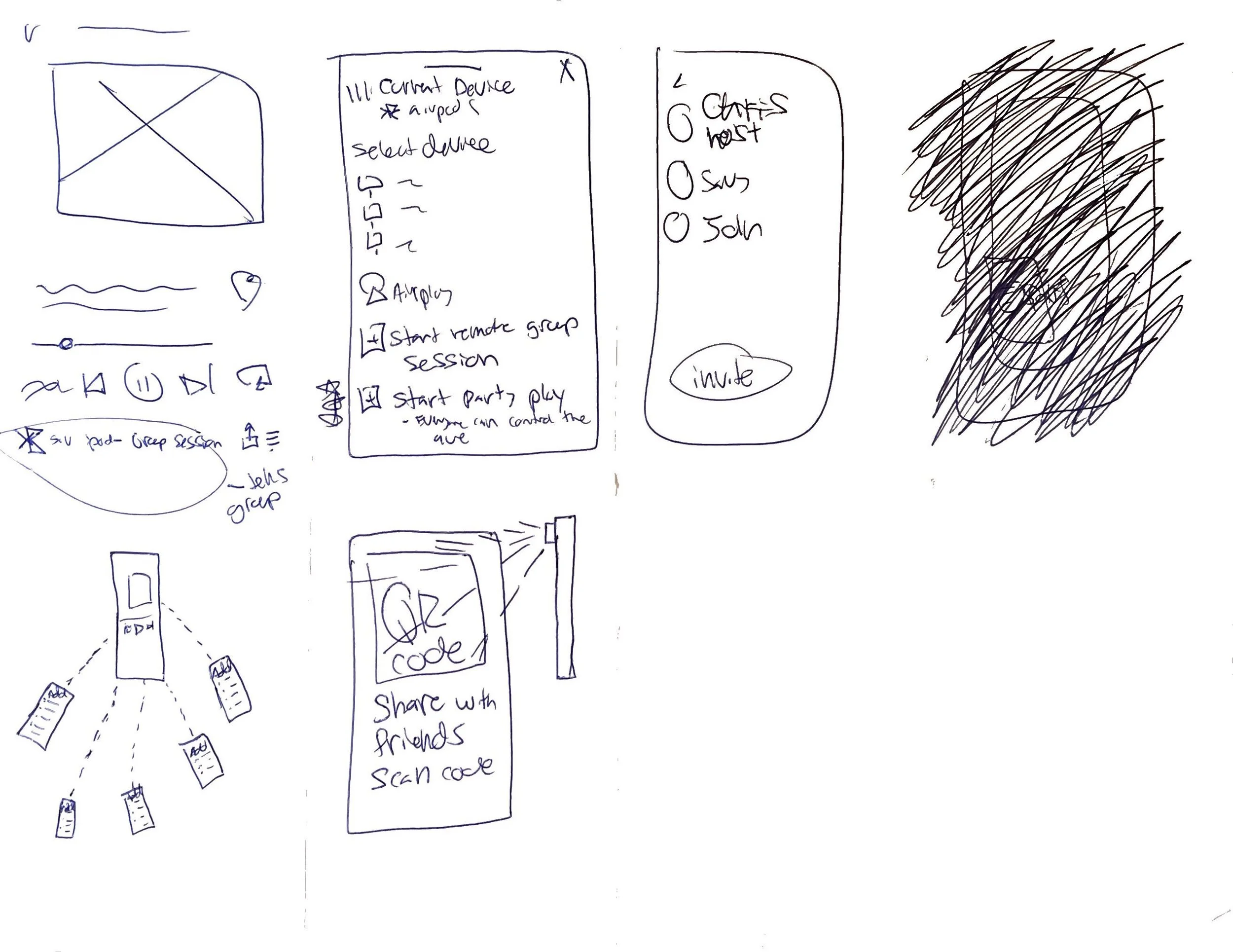 crazy 8 notebook sketches