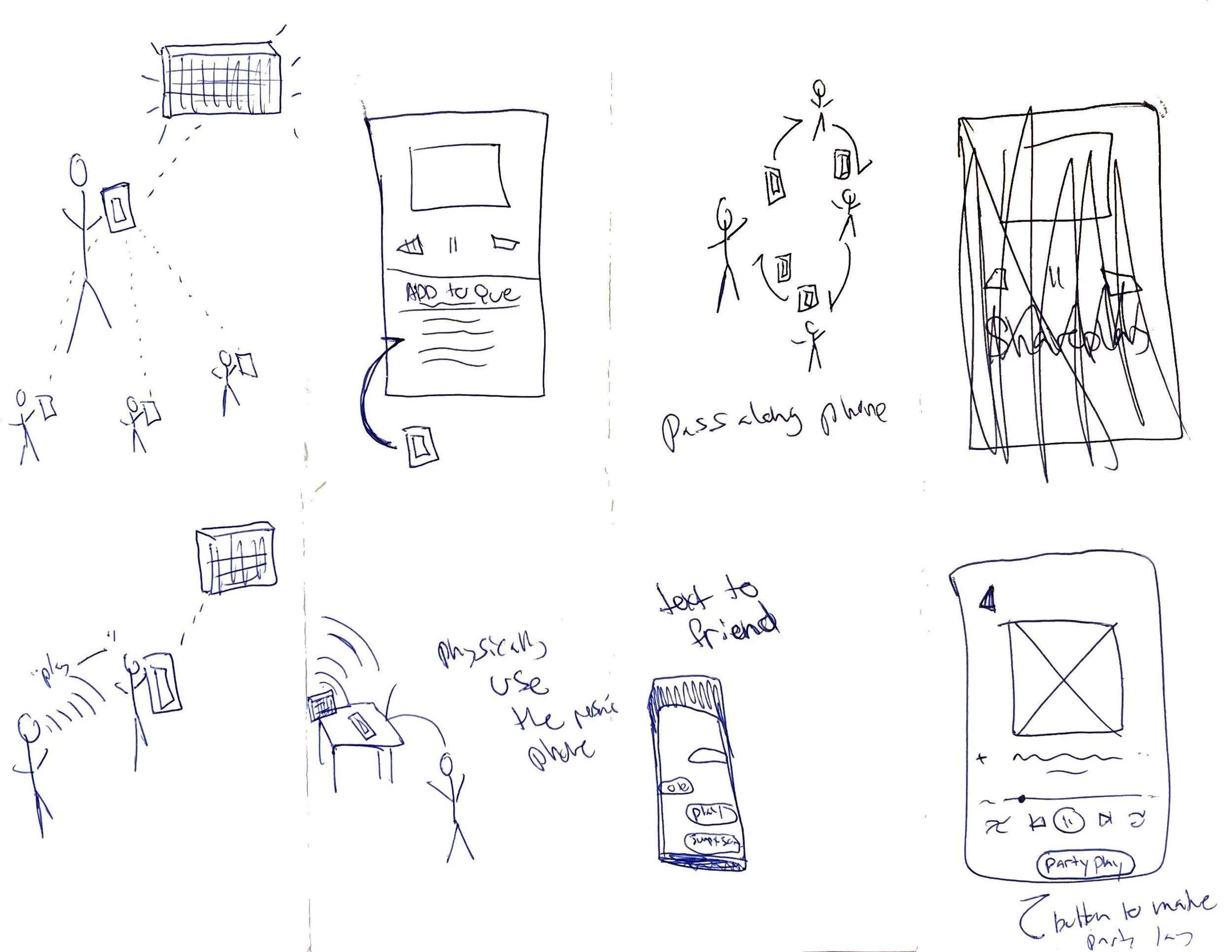 crazy 8 notebook sketch