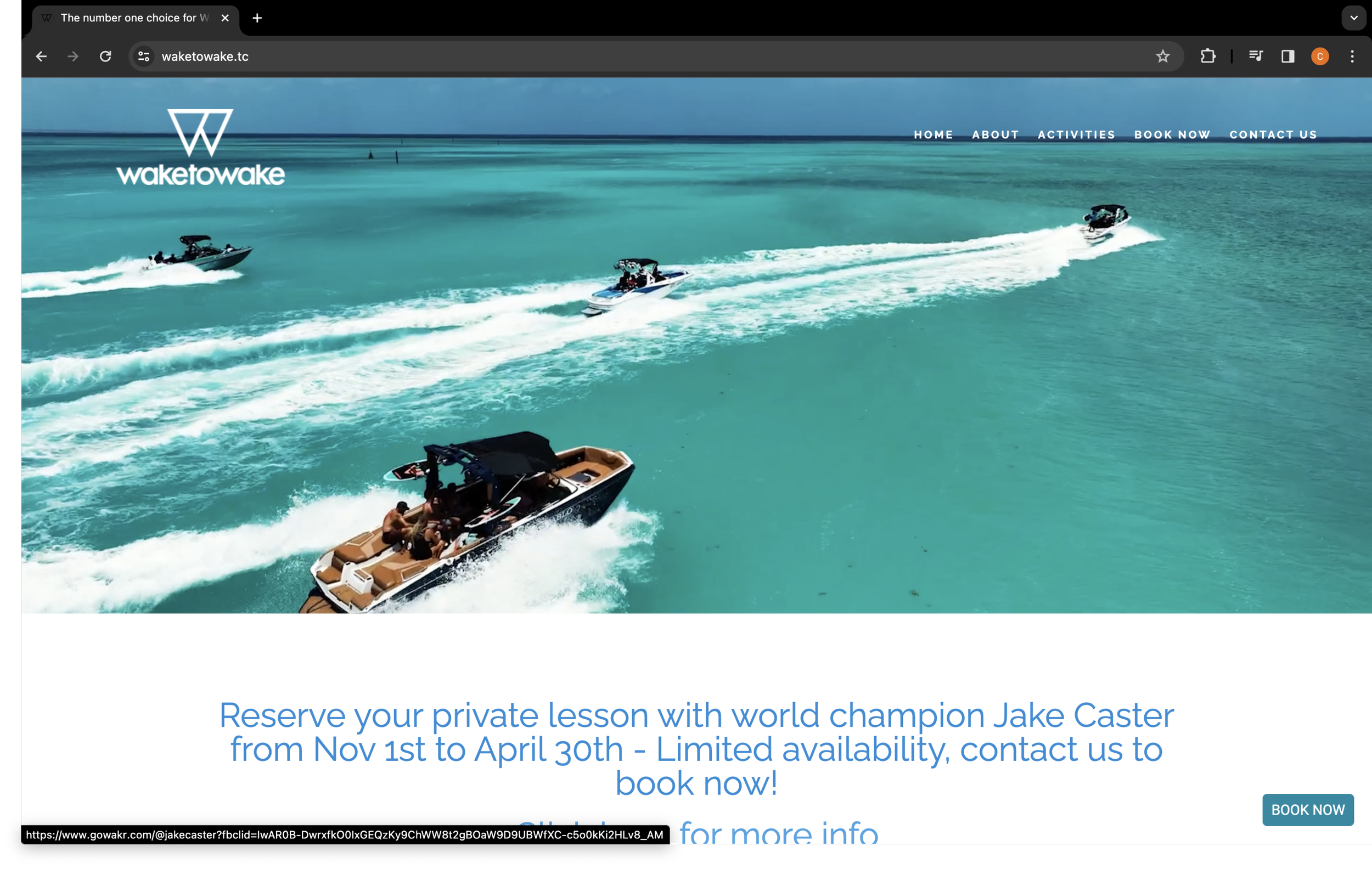 WaketoWake landing page