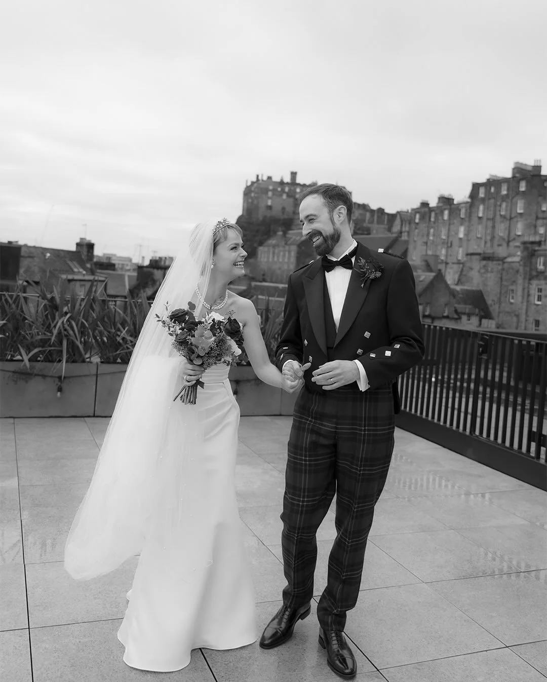 S &amp; E in Monochrome 🤍✨

Location @virginhotelsedi 
Photography @forloveandthistle 
Celebrant @yvonnehannahcelebrant 
Dress @ivylanebridal_ 
Shoes @rainbowclubuk 
Suit @gordonnicolsonkiltmakers 
Hair @helencameronhairandmakeup 
Florist @snapdrago
