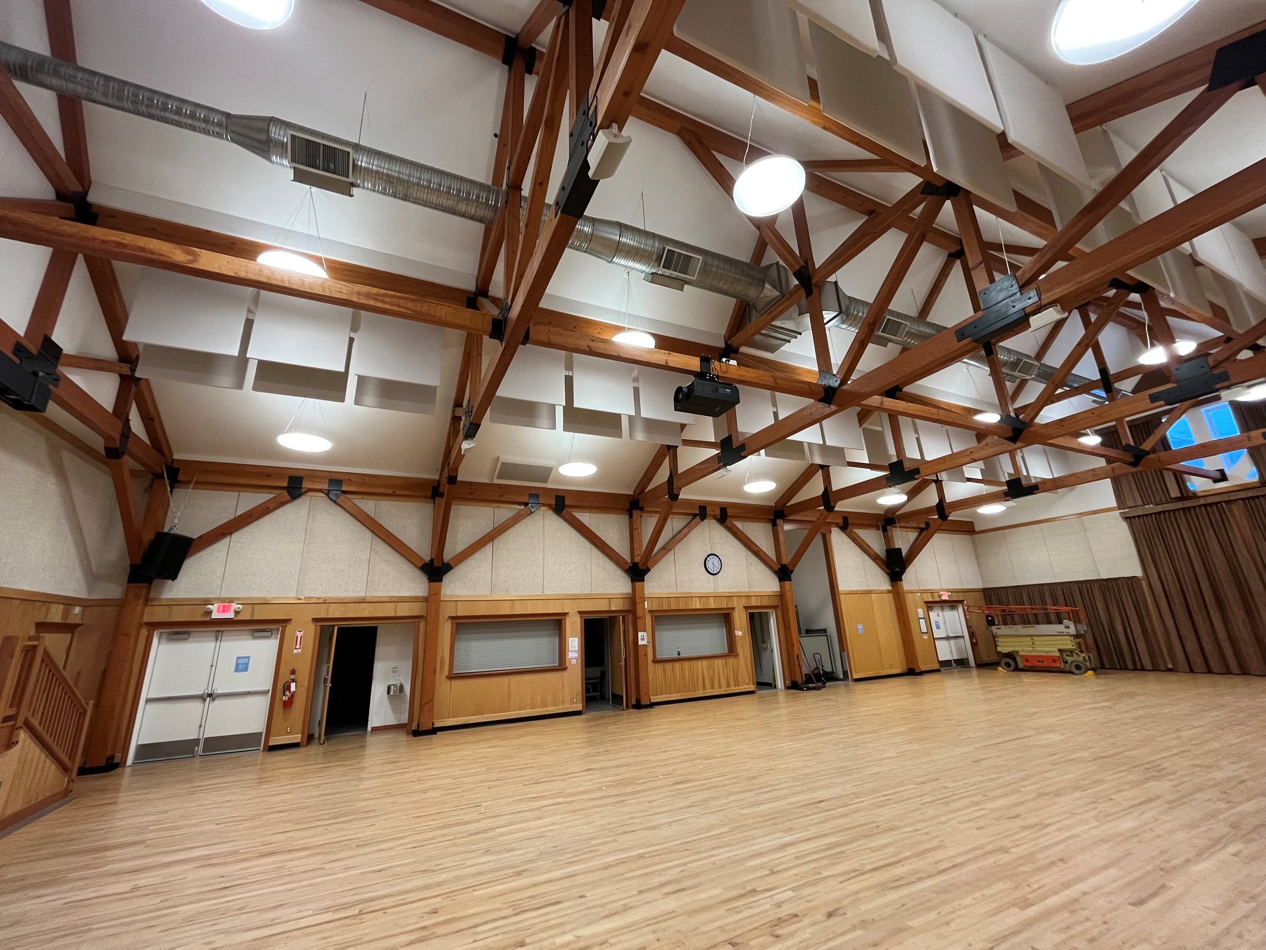 Echotrol Acoustic Baffles installed in McBride Community Hall - McBride, BC 3.jpg