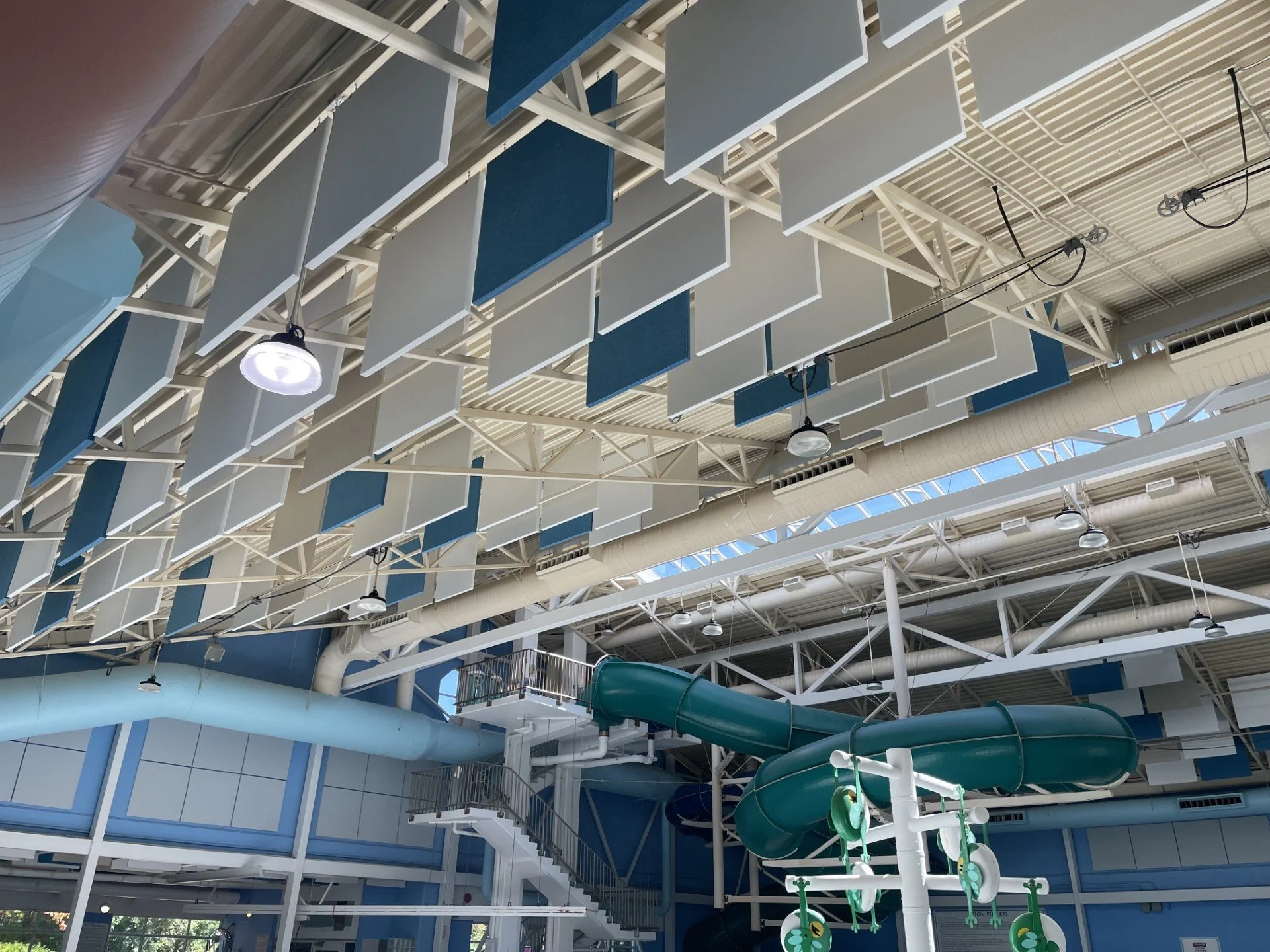 Echofelt+ Baffles and Echotrol Wall Panels In Comox Valley Aquatics Centre
