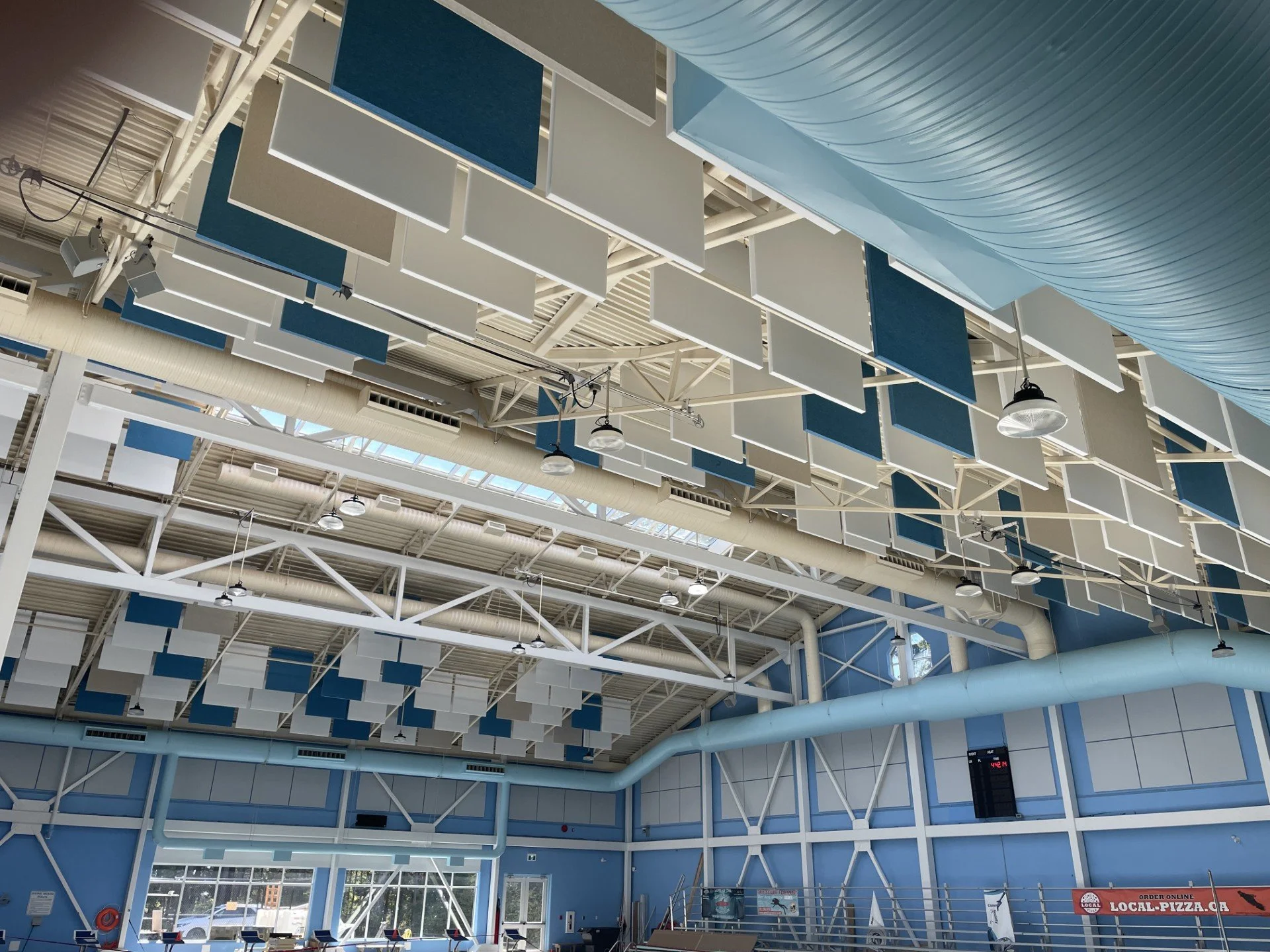 Echofelt+ Baffles and Echotrol Wall Panels In Comox Valley Aquatics Centre