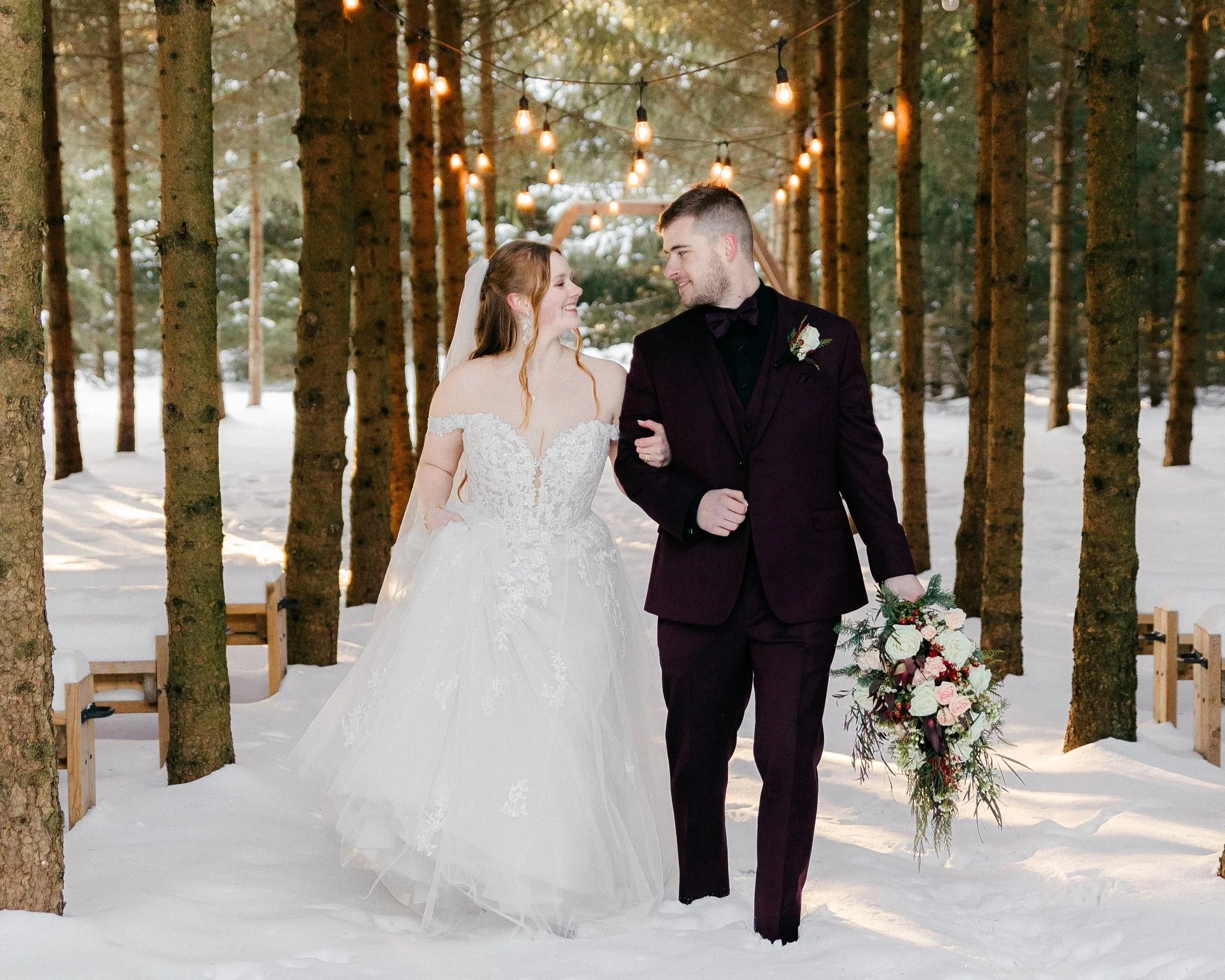 Cozy Winter Wedding at Crescent Hill Acres