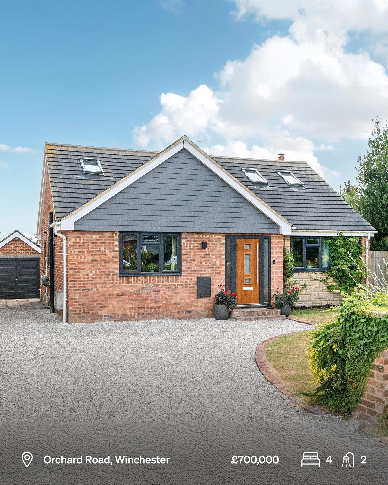 Tucked away on a peaceful no-through road in the heart of South Wonston, this stunning four-bedroom chalet bungalow offers the perfect mix of village charm and modern living. Just a short stroll to local amenities and only minutes from Winchester, it