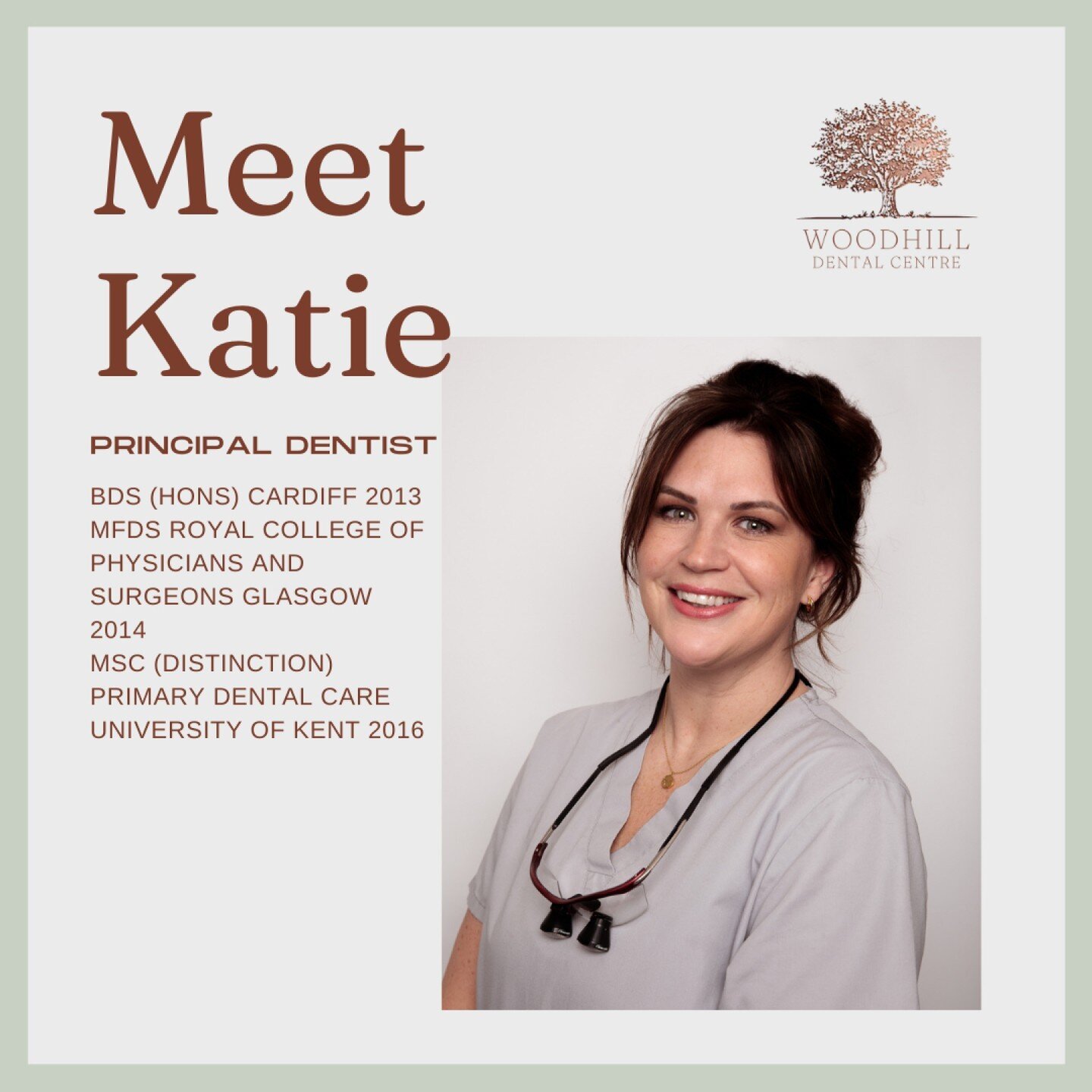 Meet The Team Monday - Introducing Dr. Katie Chapman, Our Principal Dentist:

Dr. Katie Chapman graduated with a first-class honours degree from Cardiff University in 2013. Following her graduation, she served as a senior house officer at the Oral an