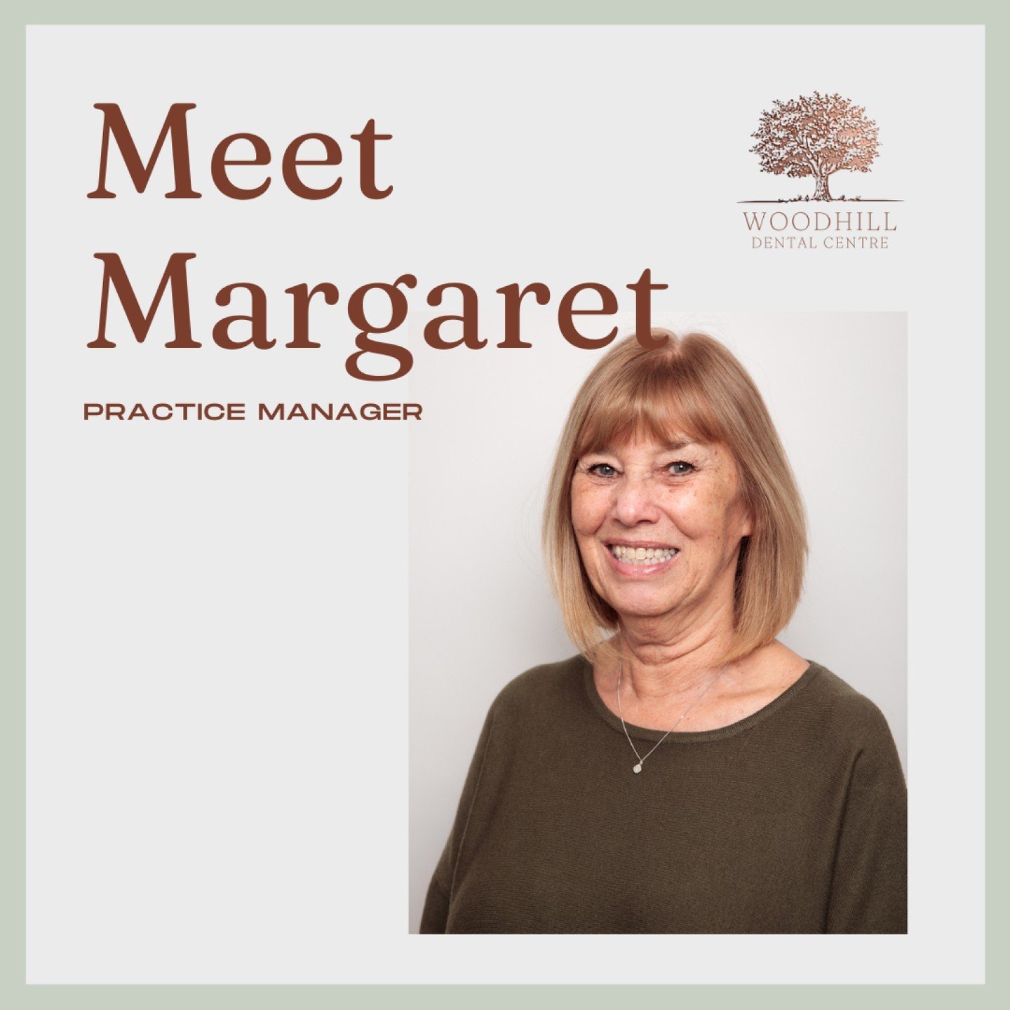 Meet the Team Monday - Margaret!

Margaret has been an integral part of the Woodhill team for over 17 years and continues to enjoy interacting with patients. She firmly believes that a warm and welcoming attitude goes a long way in making patients fe