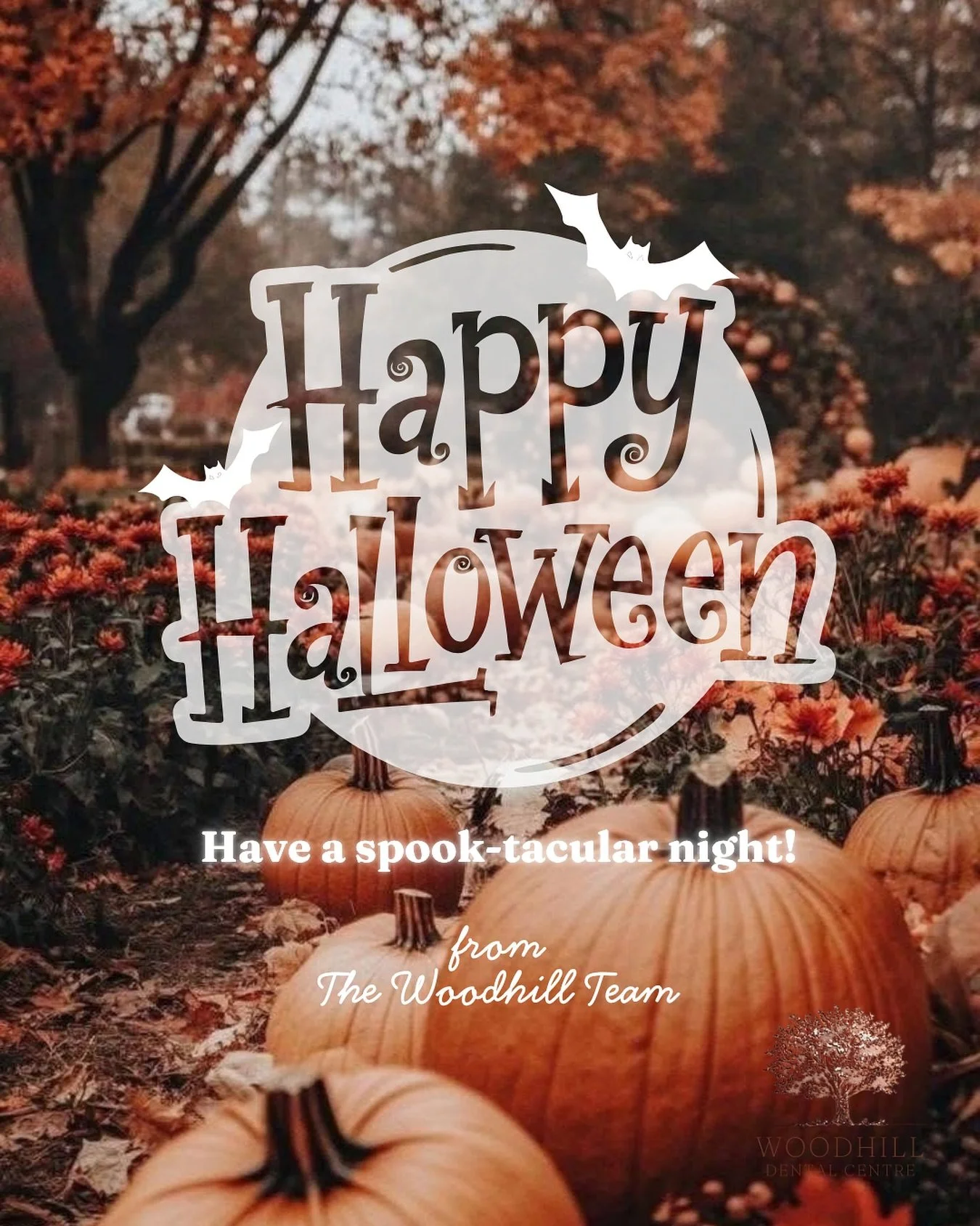 👻🦷 Happy Halloween from all of us at Woodhill Dental Centre! 🎃

 Wishing you a night full of spooky fun &hellip;don&rsquo;t forget to brush even more thoroughly at bedtime after your treats! 😉 Leave the missing teeth, bloody gums and holes to the