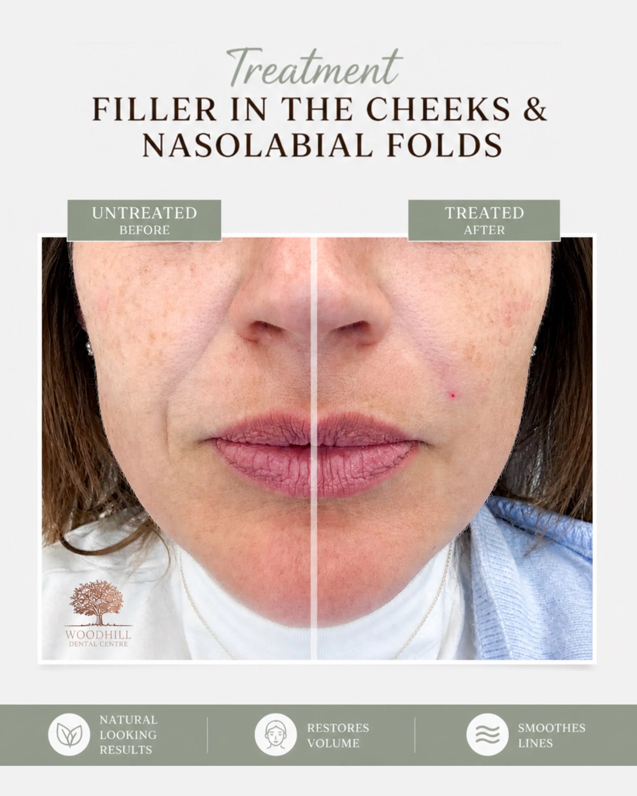 Immediate, natural-looking rejuvenation ✨

This before &amp; after demonstrates the subtle yet noticeable difference dermal filler can make when expertly injected in the right places. Dr Murshid Salman carried out treatment for Dr Katie Chapman, care