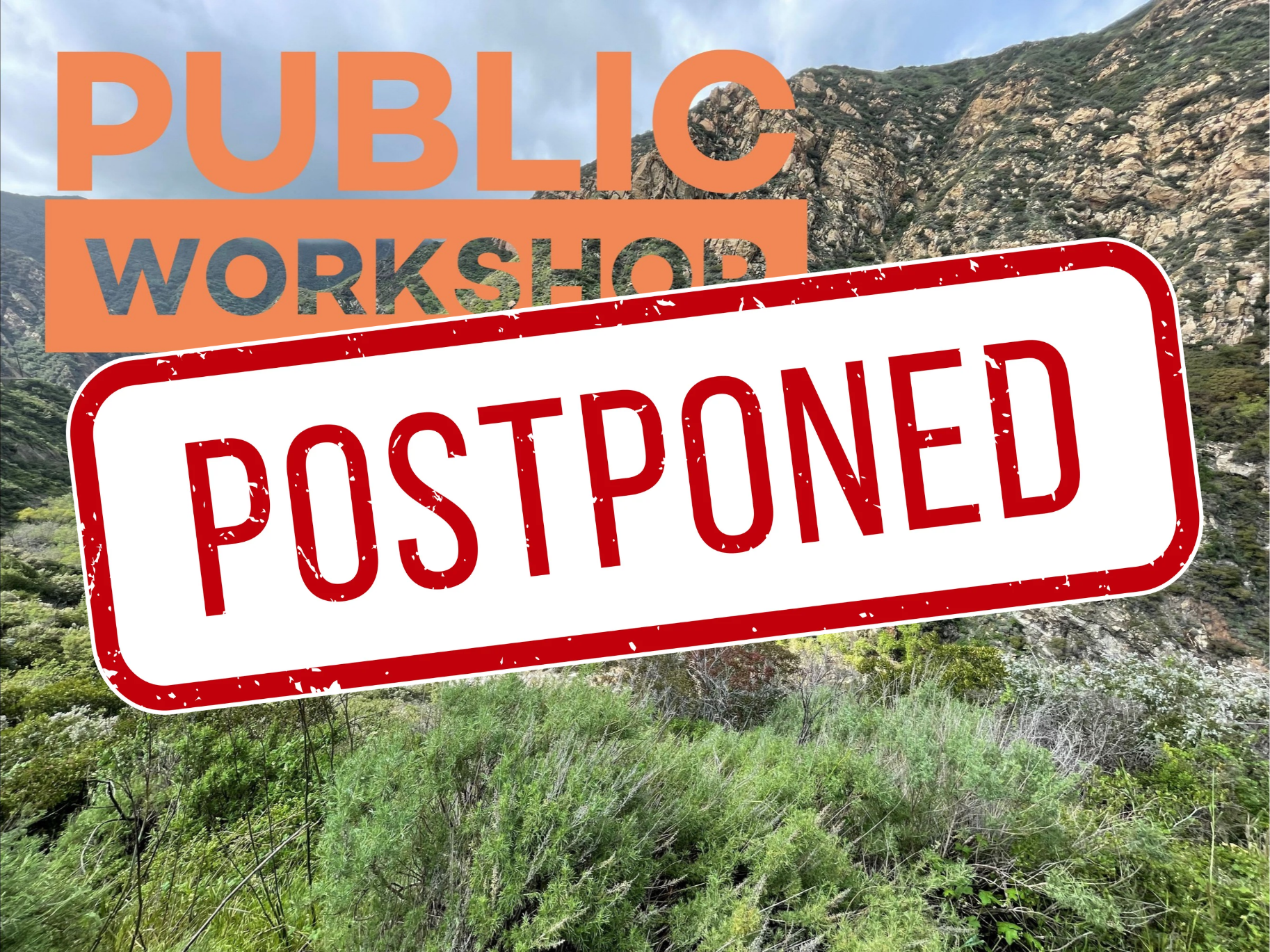 Public Workshop - Postponed