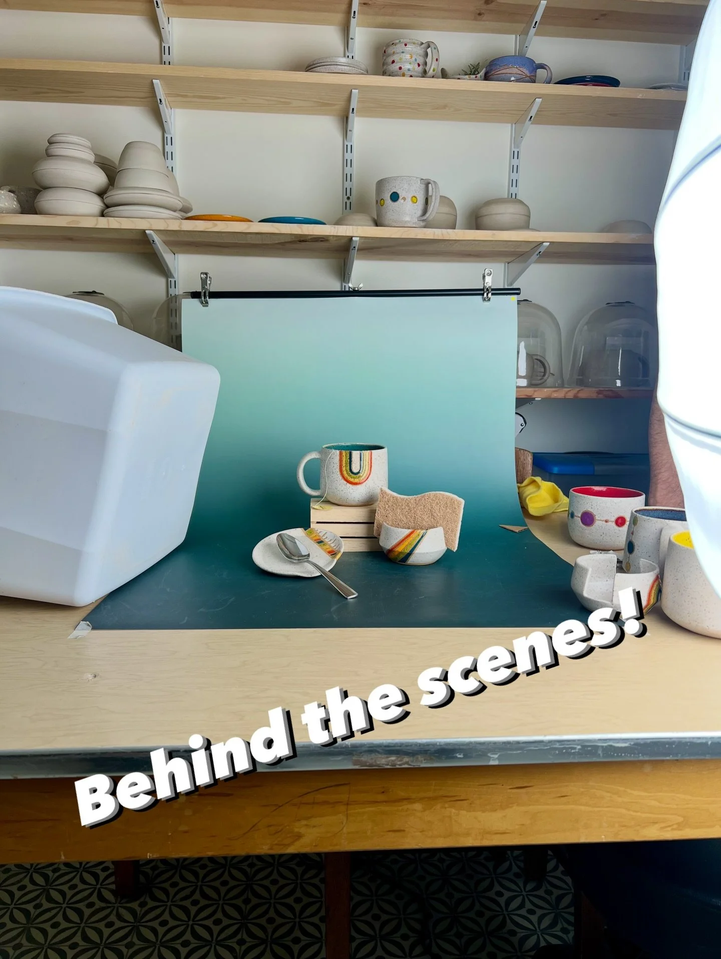 I&rsquo;m getting ready for my online Holiday Shop Drop, THIS Saturday, Nov. 30th at 10am! Here&rsquo;s a little behind the scenes of the photoshoot today. Scroll through to see my model. 🤗
.
.
.
.
.
#Photoshoot #Pottery #InstaPottery #PotteryArtist