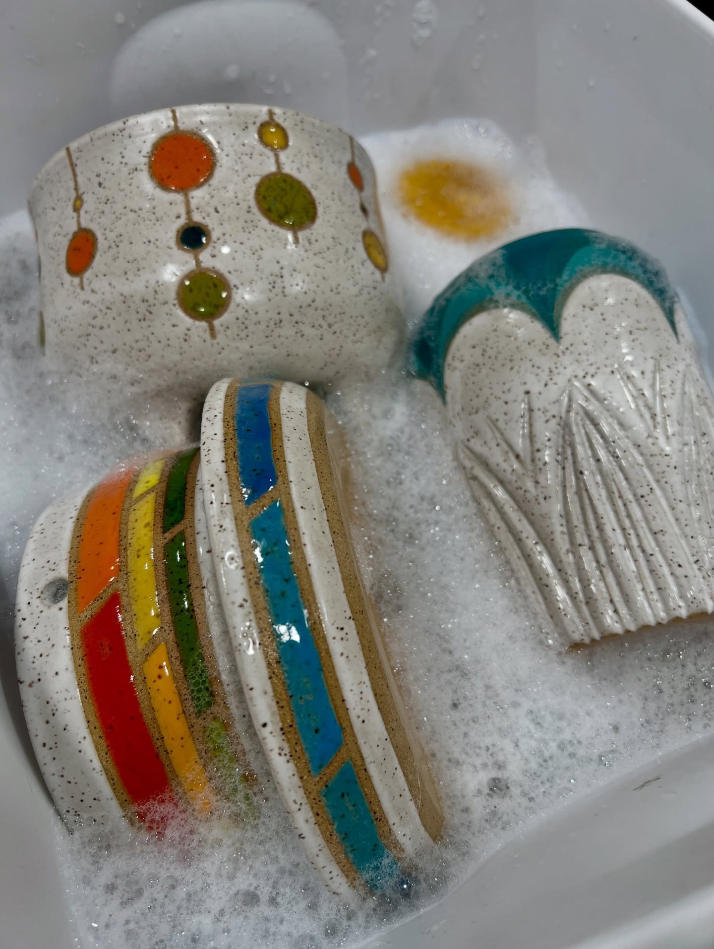 New pieces are poppin&rsquo; in the tub! I just finished a fresh batch of pottery for tonight&rsquo;s Hometown Holidays Night Market at West Seattle Junction. Come see me, the annual tree lighting, carolers, and more from 4-8pm!