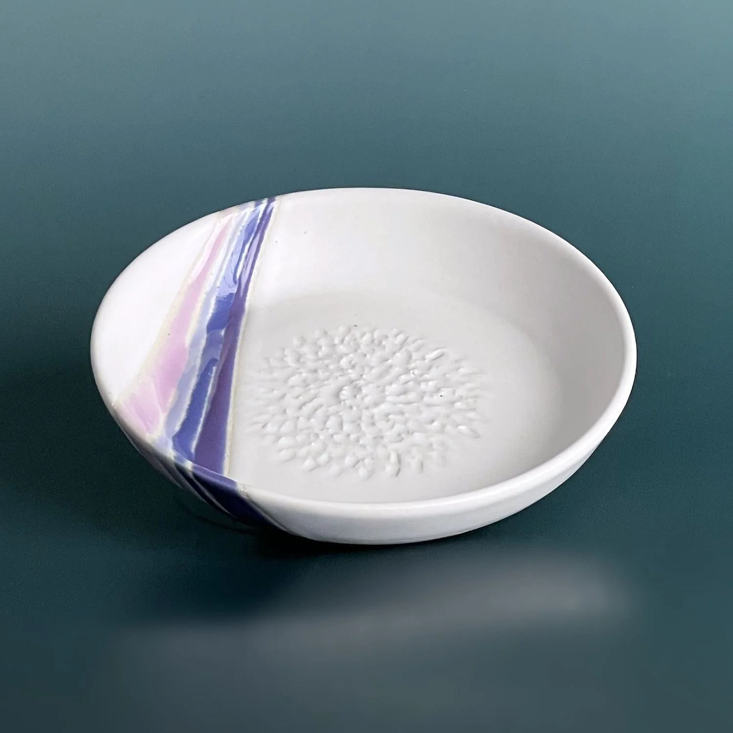 Retro Revival Collection - Handmade Ceramic Garlic Grater: Purples