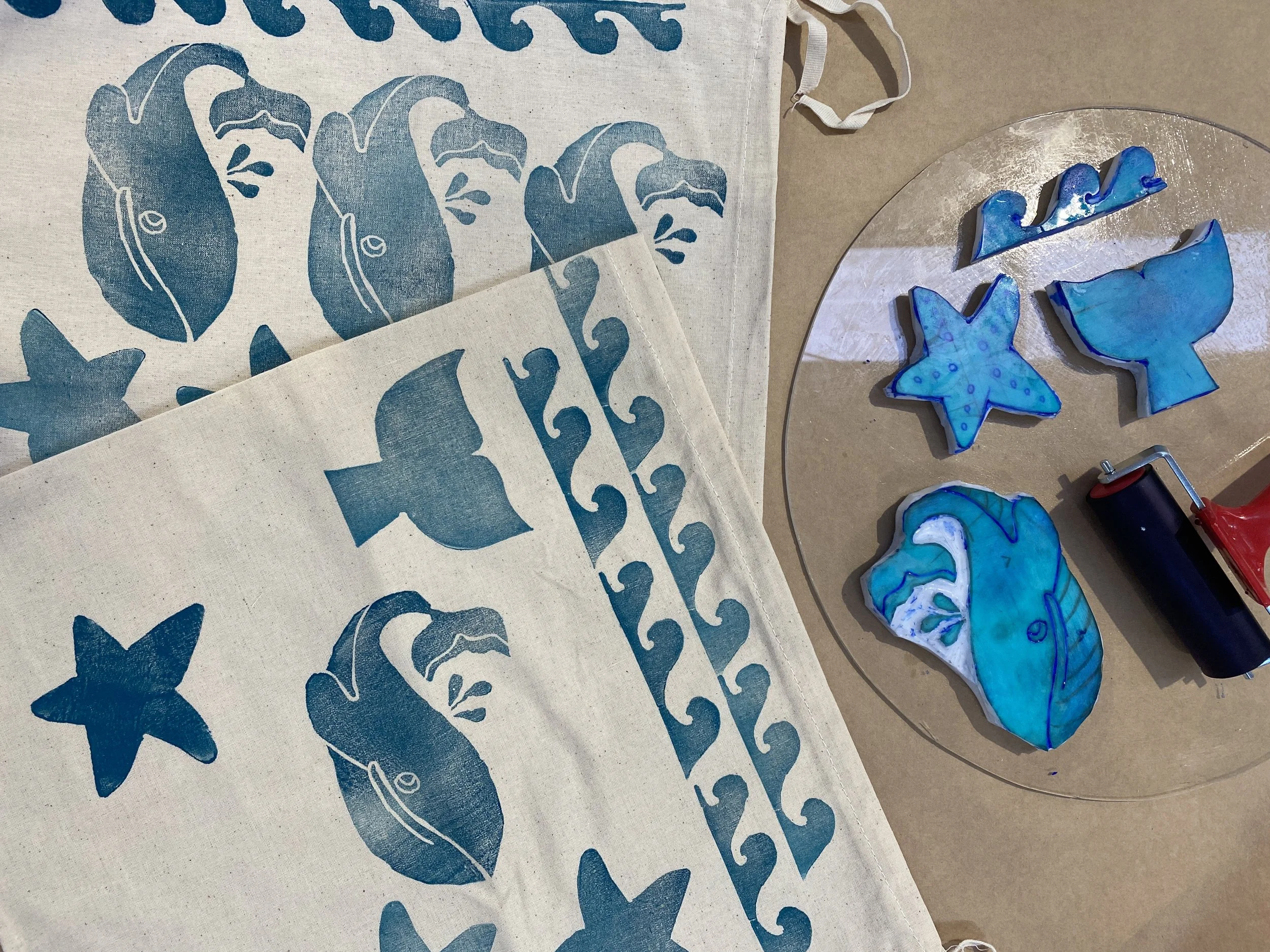 Whale Calico Bag Printing 